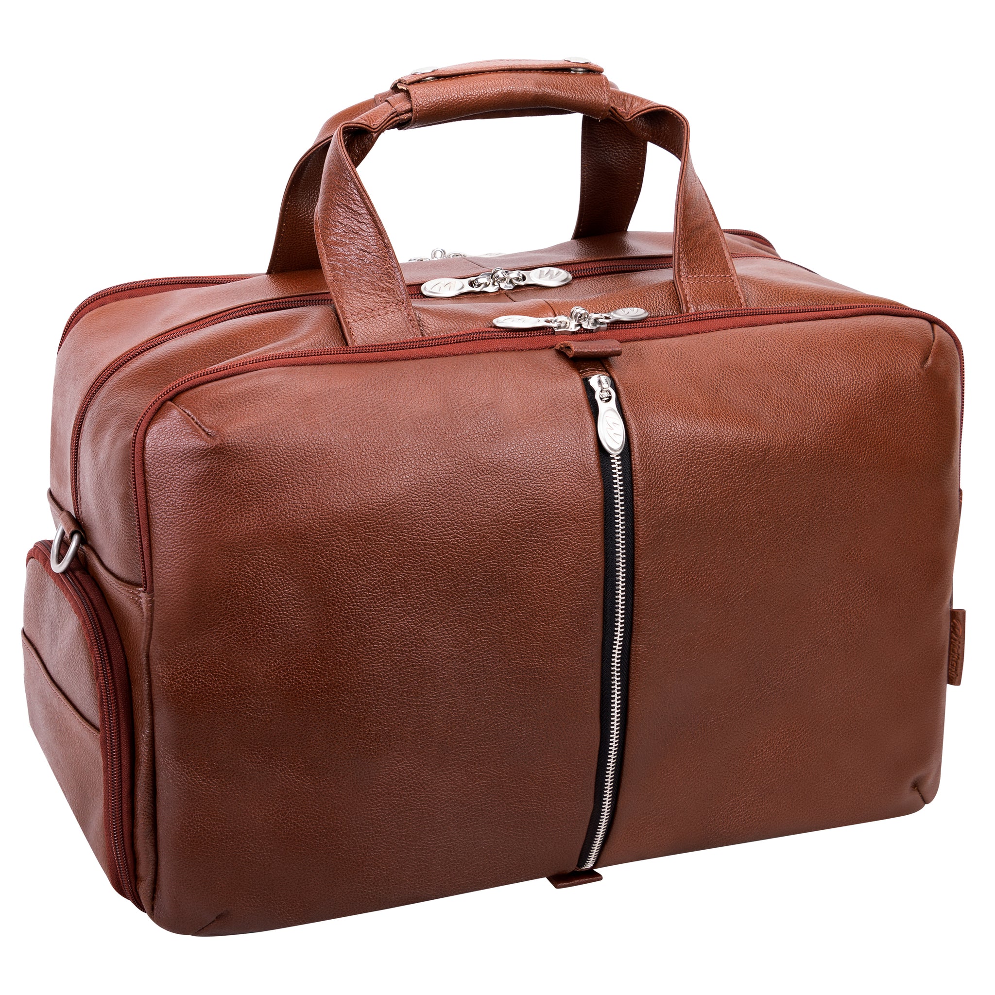 McKlein AVONDALE 19" Leather Triple Compartment Laptop Duffel Bag