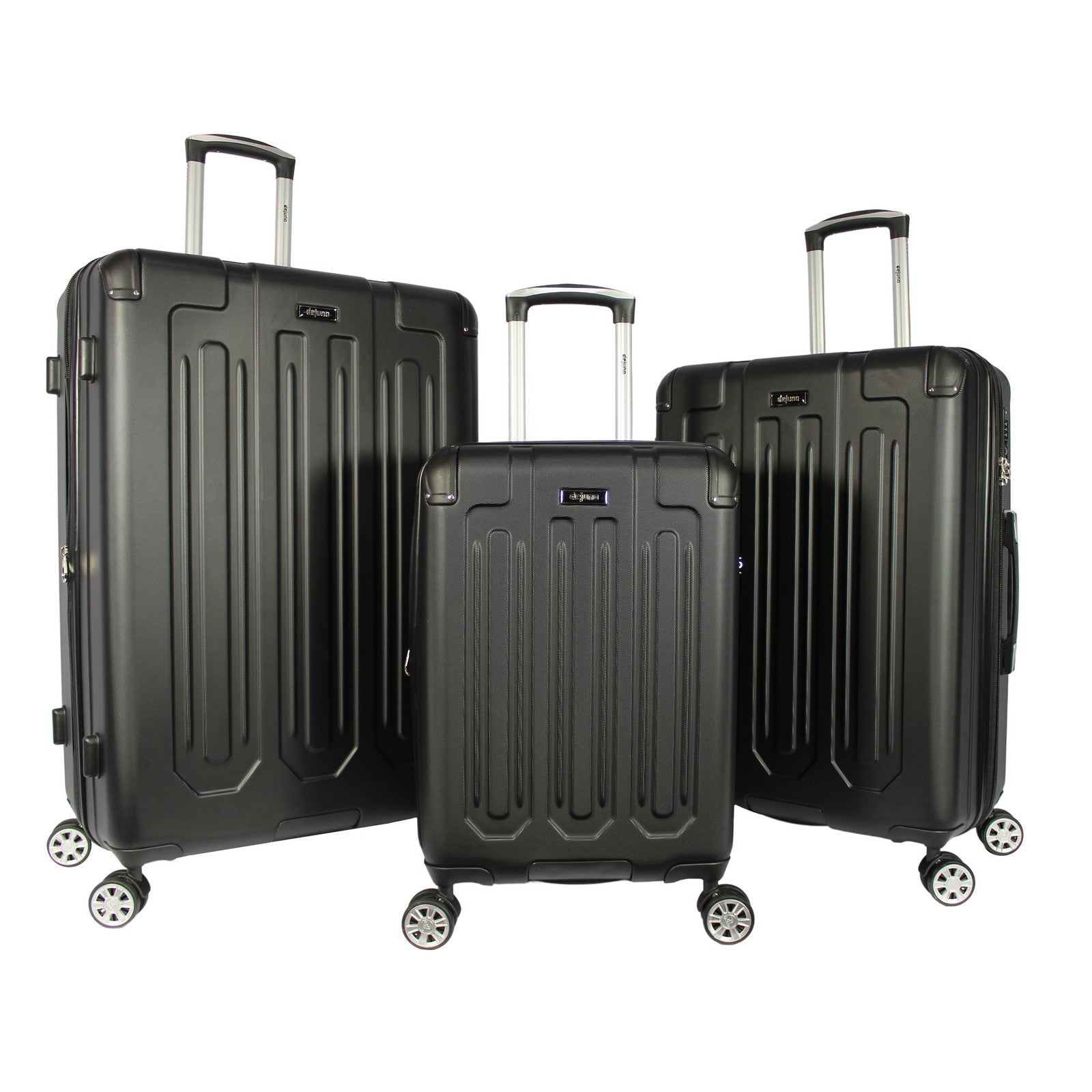 Dejuno Tutin 3-Piece Hardside Spinner Luggage Set With TSA Lock