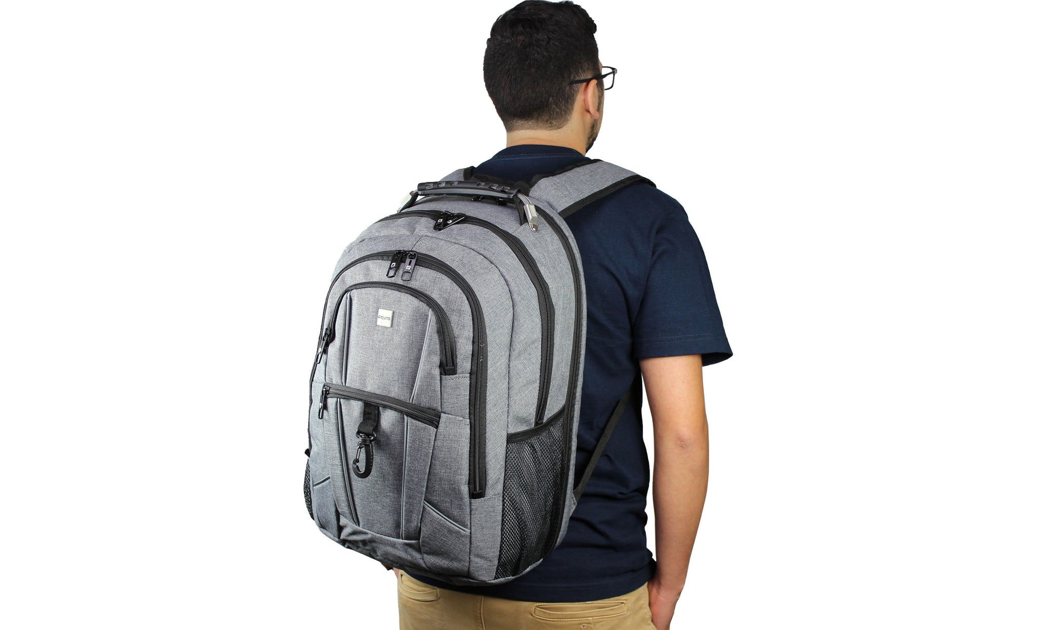 Dejuno Commuter 15.6" Checkpoint-Friendly Backpack with Laptop & Tablet Pocket