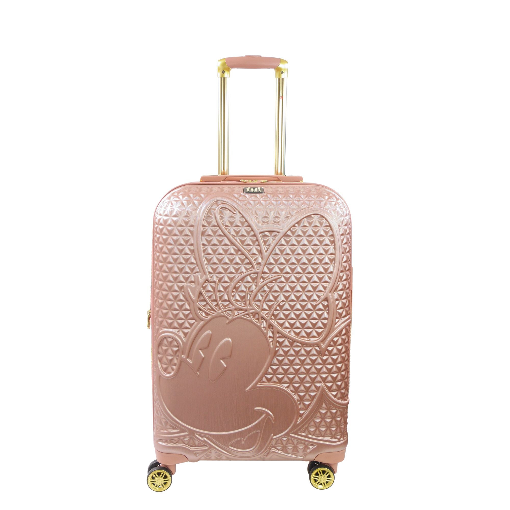 Disney Ful Minnie Mouse Textured Rose Gold Hardside 25" Spinner Suitcase