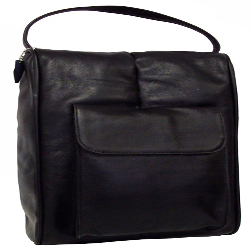 Amerileather Black Leather Golf Shoe Bag
