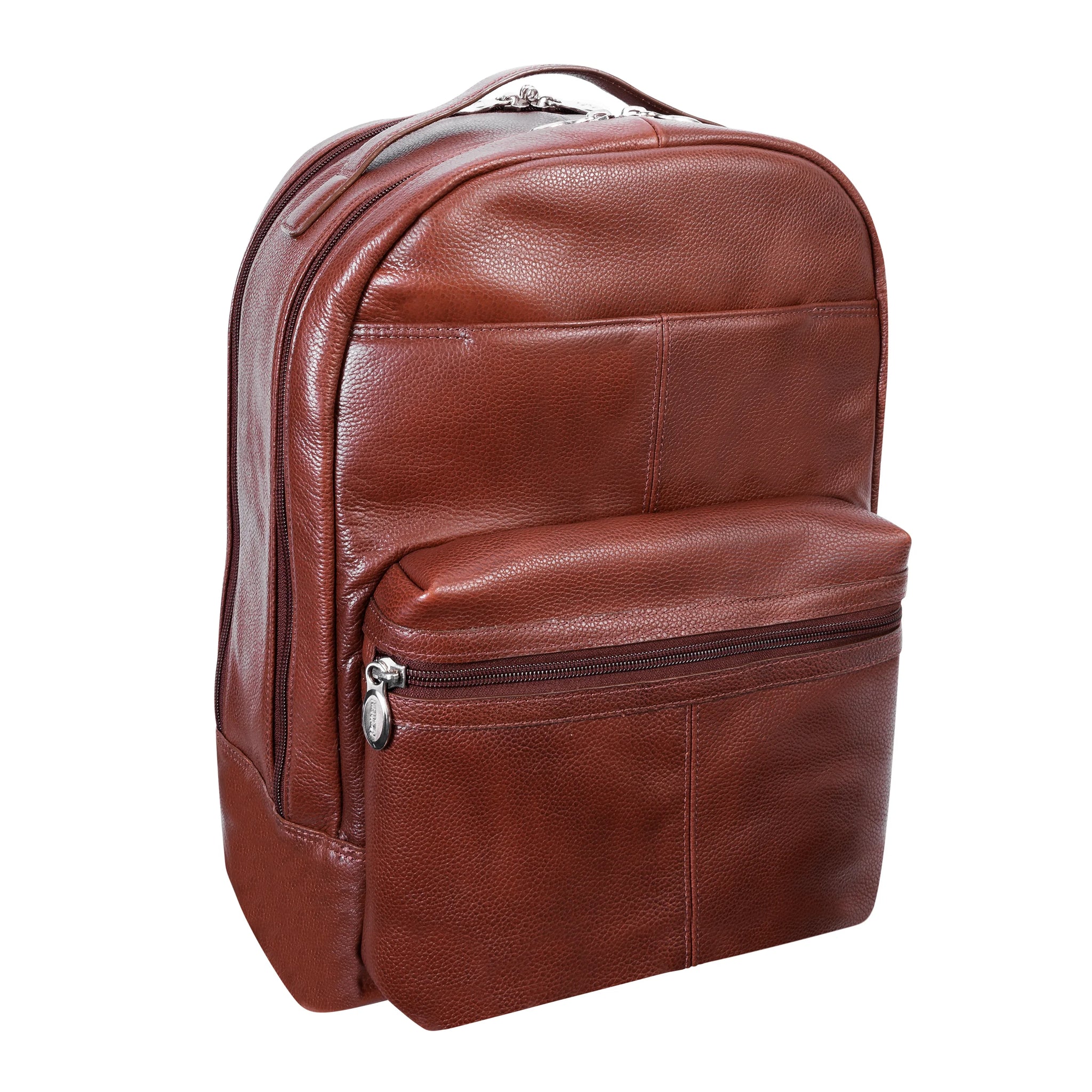 McKlein PARKER 15" Leather Dual Compartment Laptop Backpack