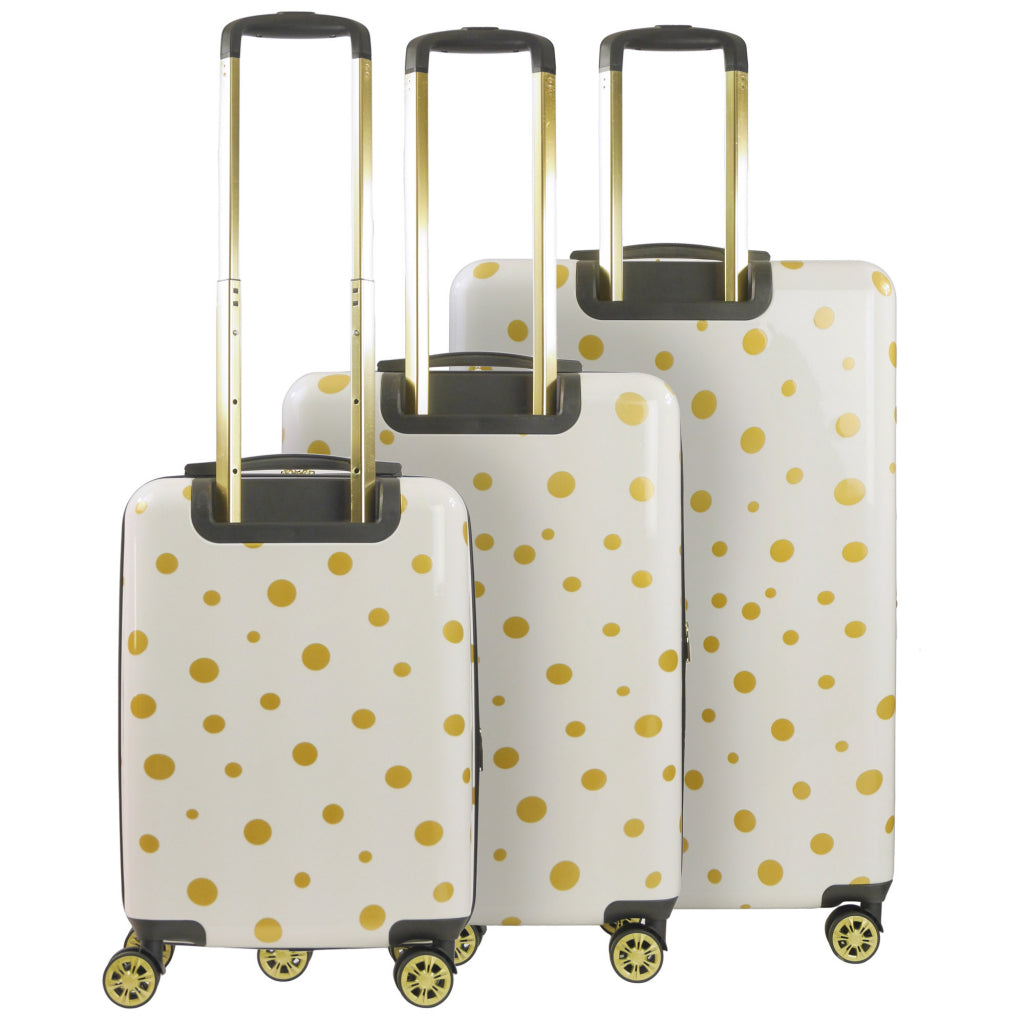 Ful Impulse Mixed Dots 3 Piece Hardside Spinner Luggage Set