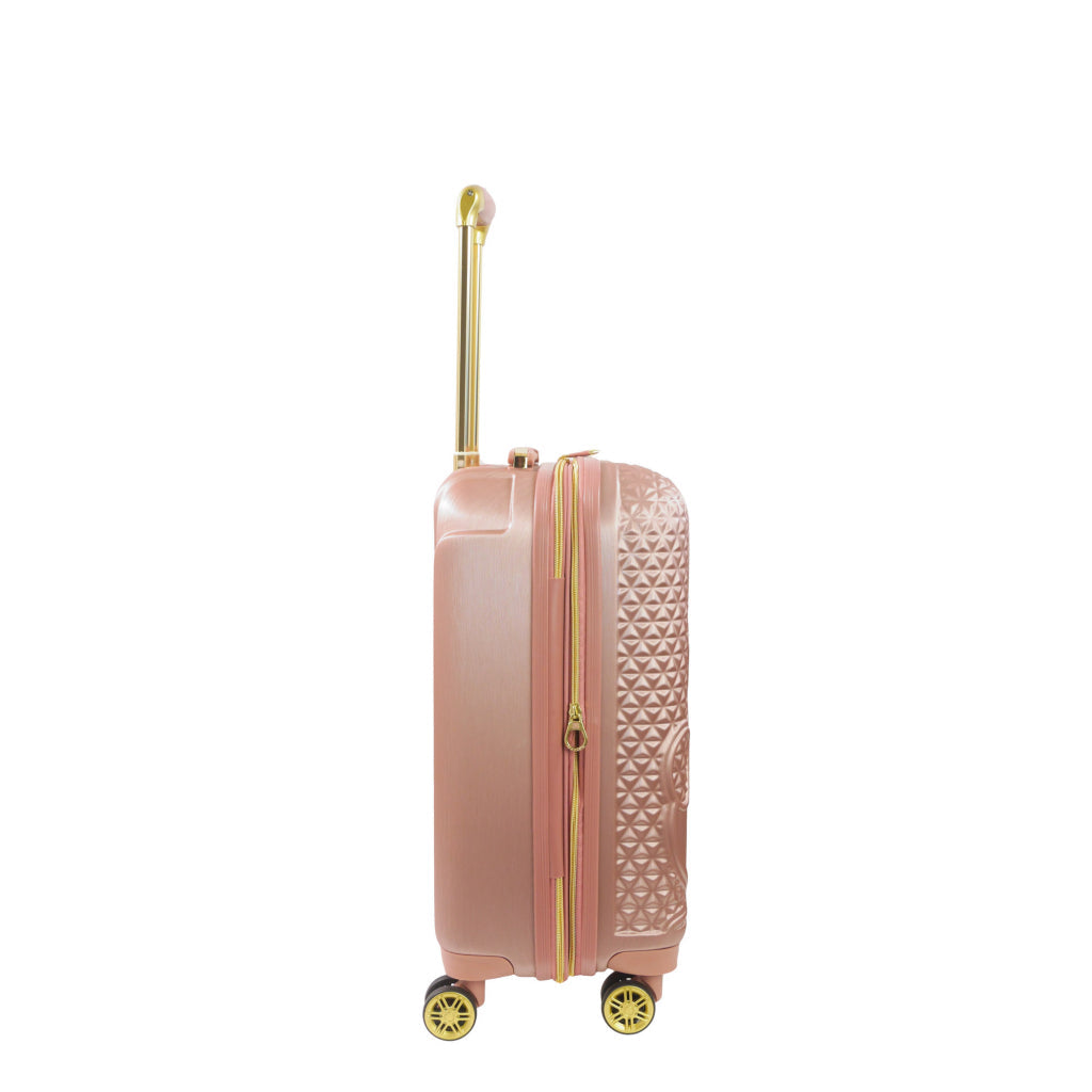 Disney Ful Minnie Mouse Textured Rose Gold Hardside 21" Carry On Spinner Suitcase