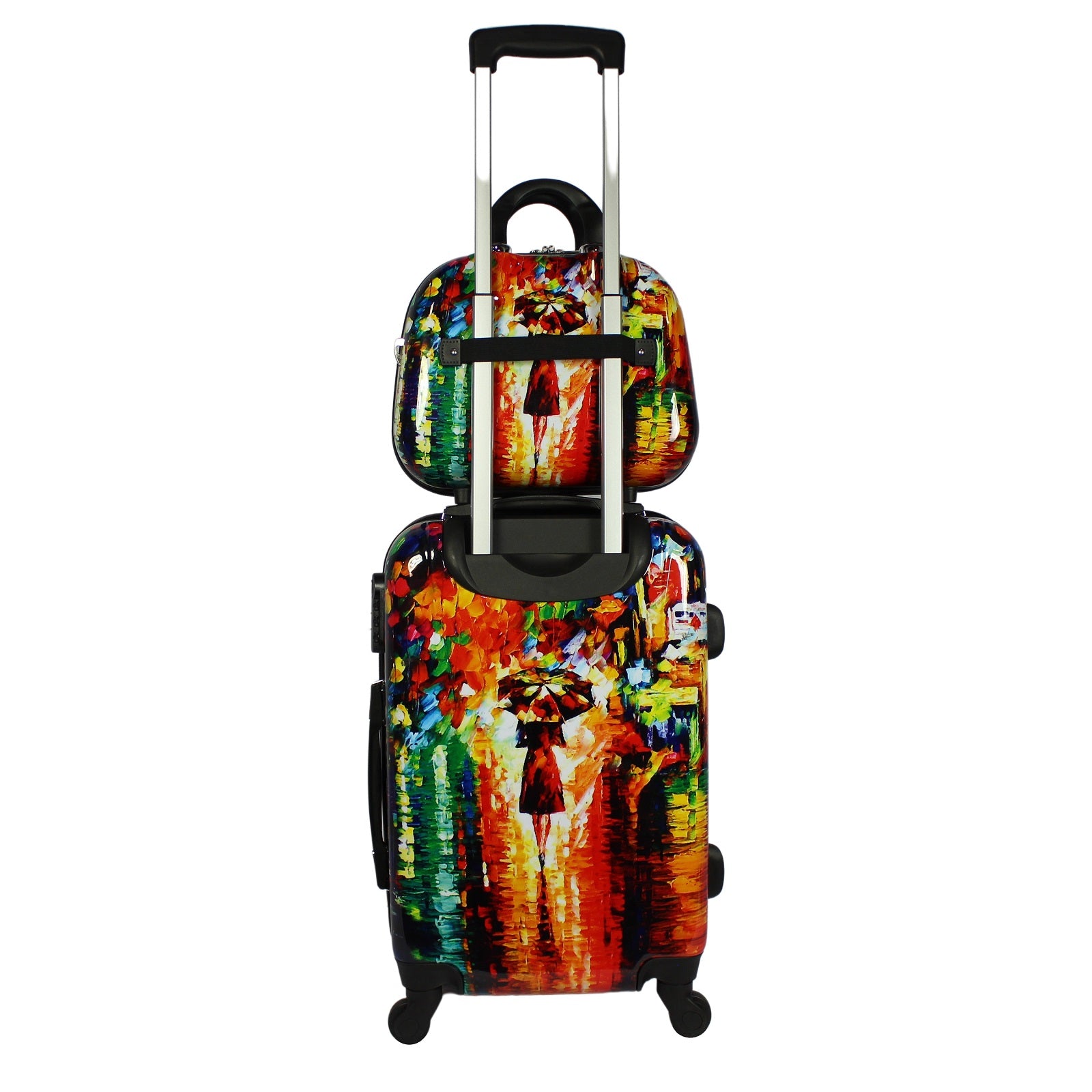 World Traveler 2-Piece Carry-On Hardside Spinner Luggage Set - Paris Nights