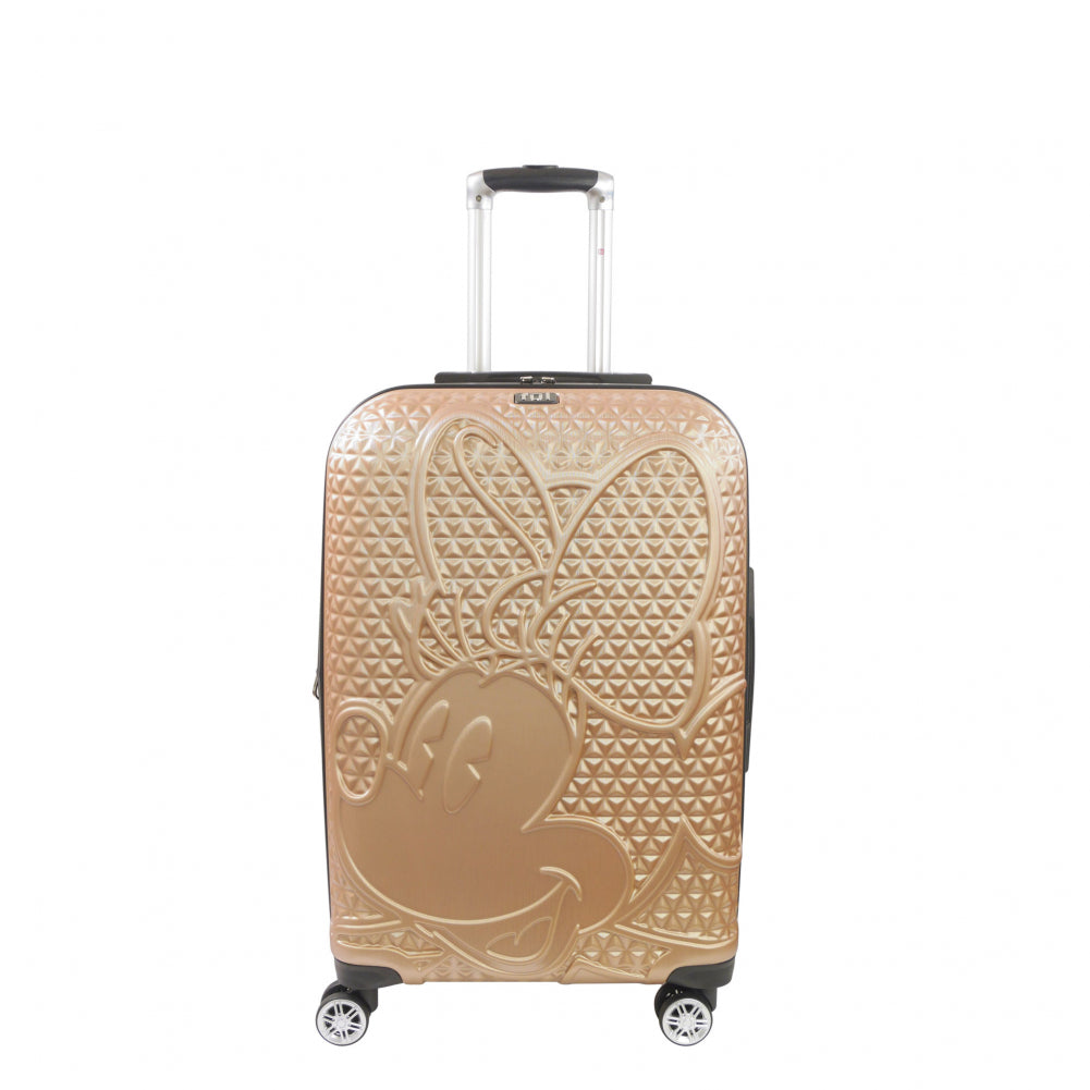 Disney Ful Textured Minnie Mouse Taupe 25" Hardside Spinner Suitcase