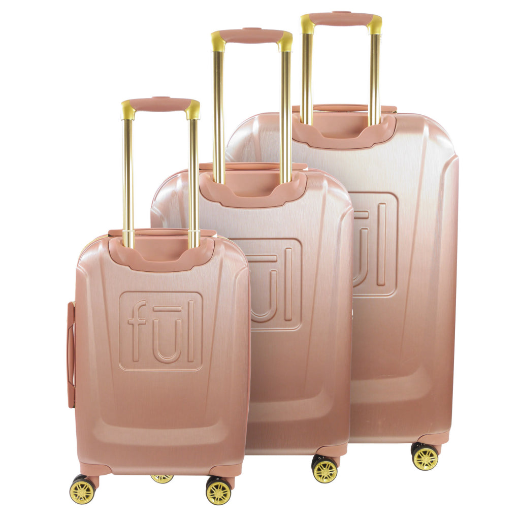 Disney Ful Minnie Mouse Textured Rose Gold Hardside 3 Piece Spinner Luggage Set