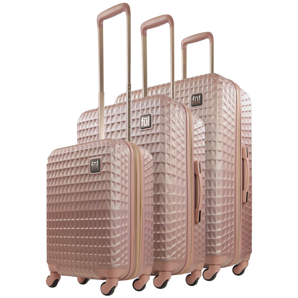 FUL Geo 3 Piece Hardside Spinner Luggage Set