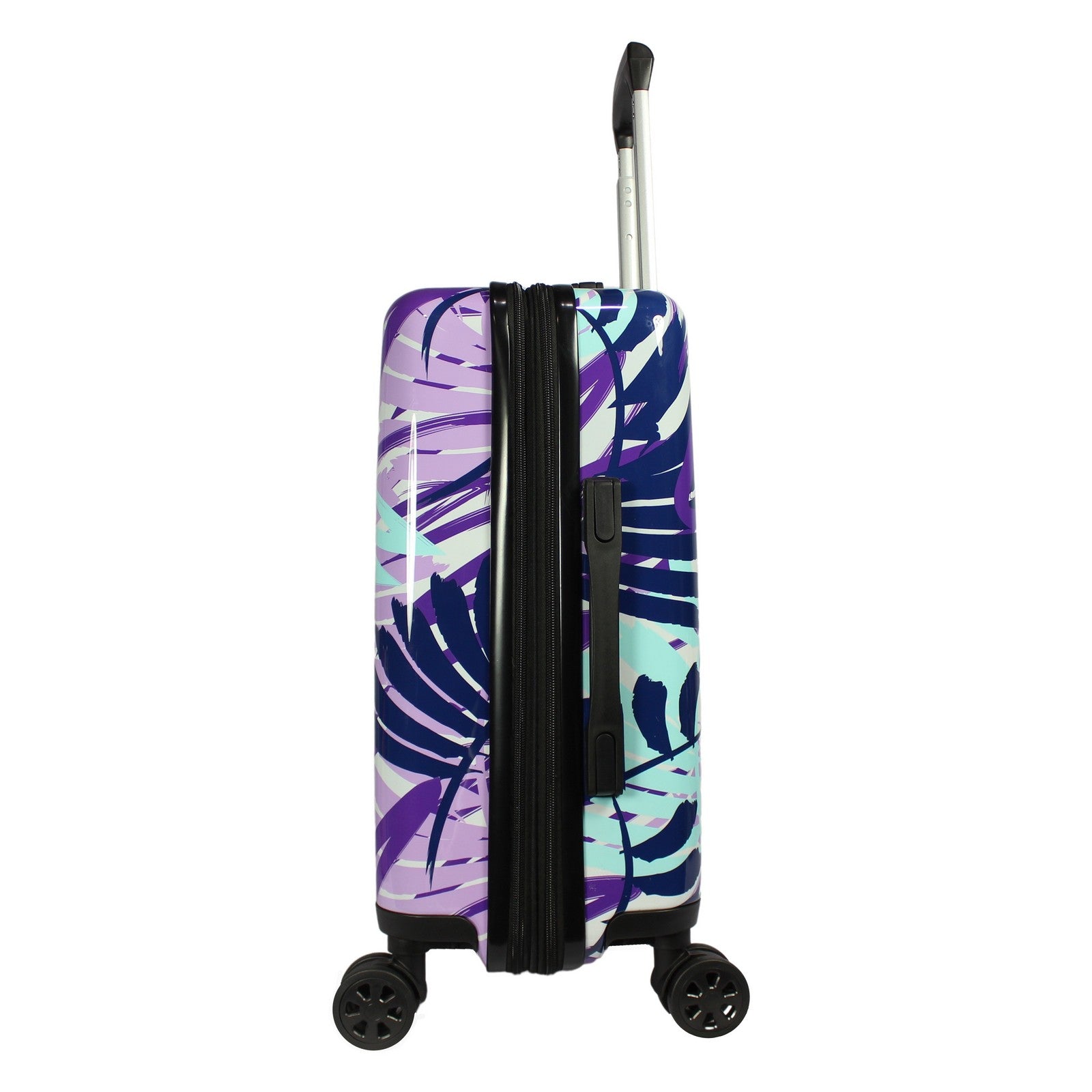World Traveler Tropical Leaves 2-Piece Hardside Carry-On Spinner Luggage Set