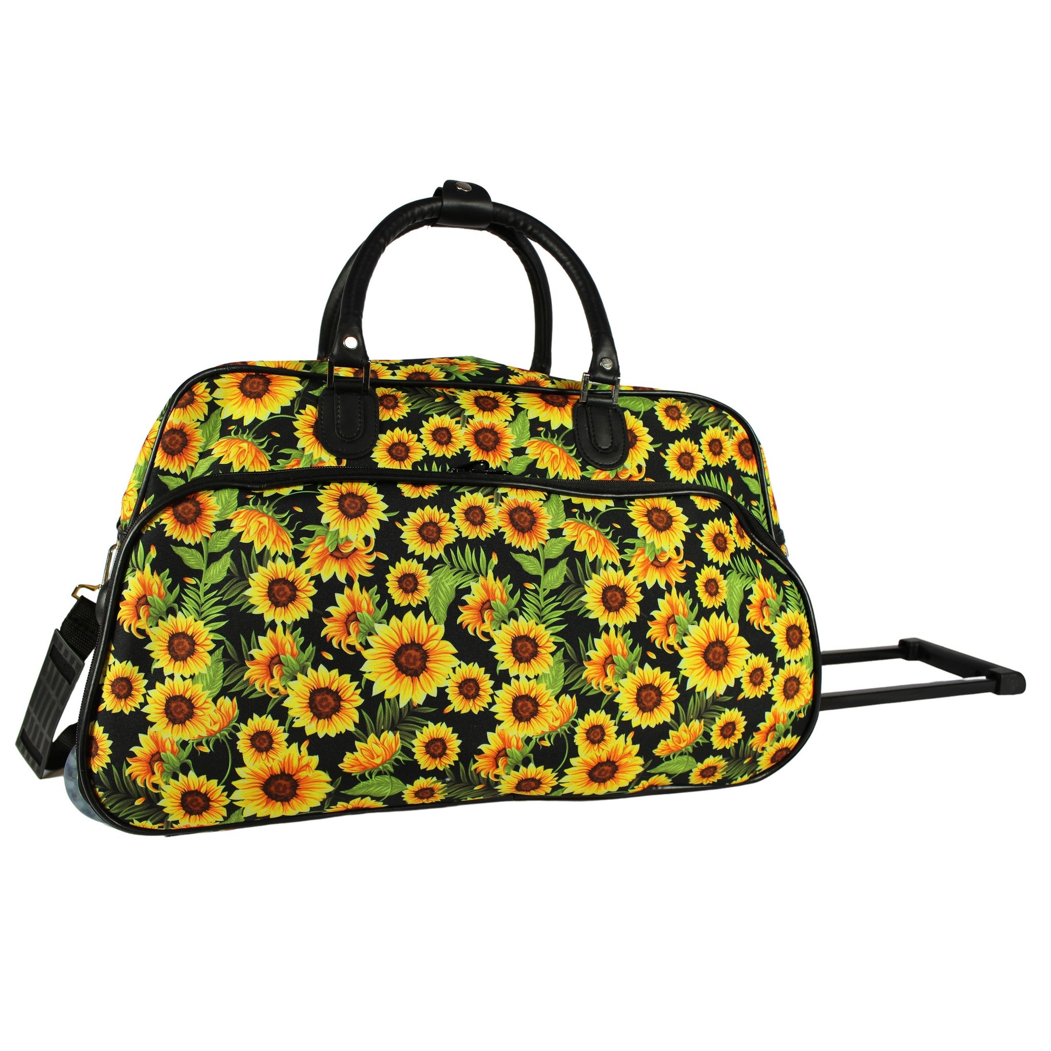 CalBags Floral 21" Rolling Carry-On Duffel Bags