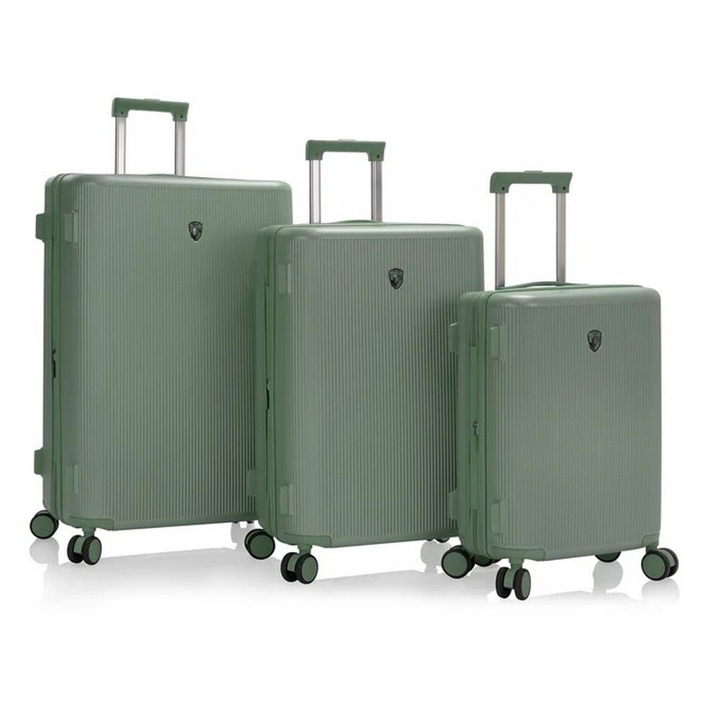 Heys Earth Tones 3 Piece Hardside Spinner Luggage Set