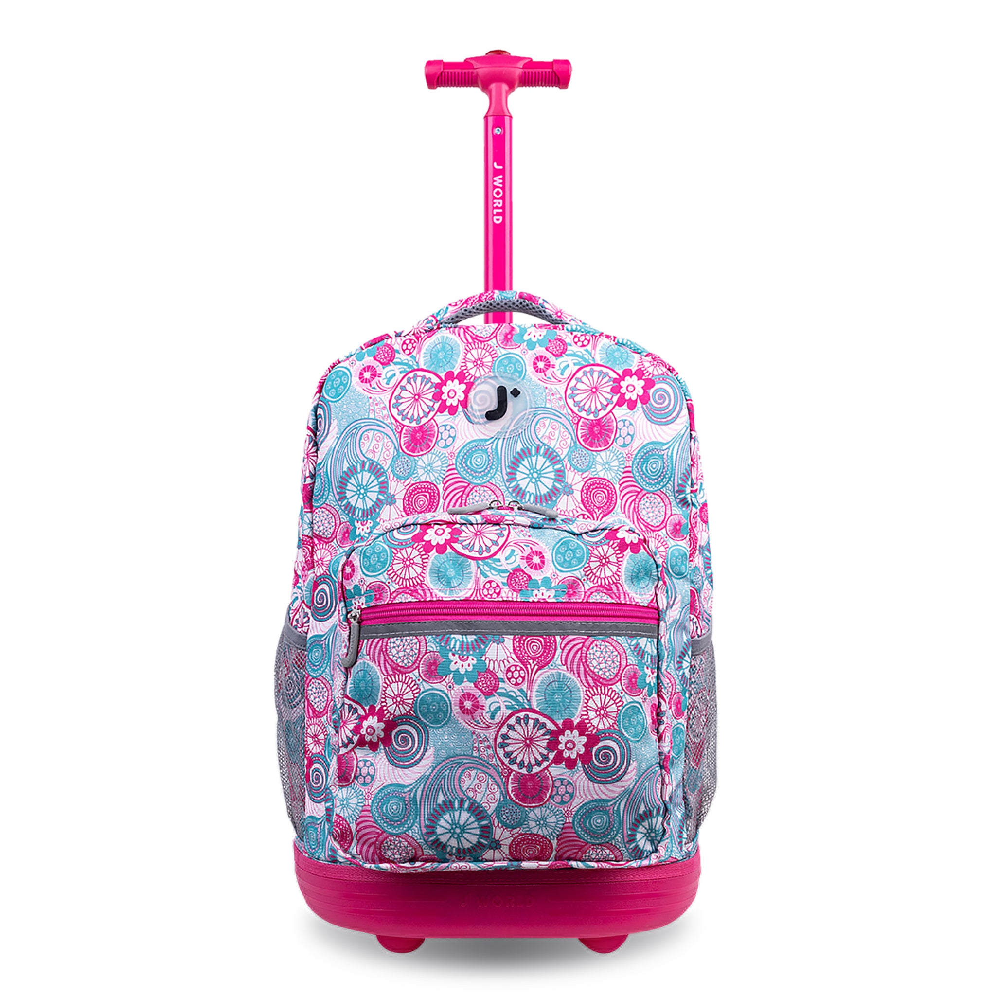 J World Sunrise Blue Raspberry 18" Rolling Backpack