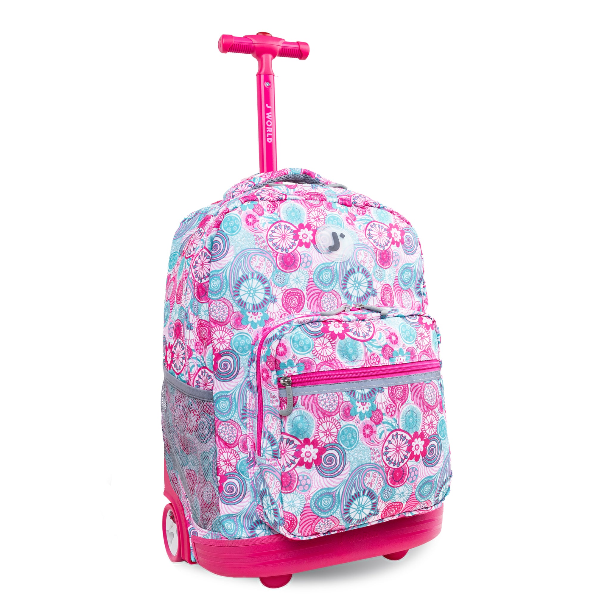 J World Sunrise Blue Raspberry 18" Rolling Backpack