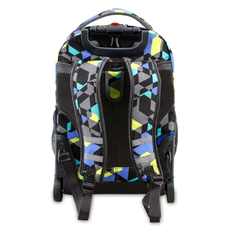 J World Sunrise Cubes 18" Rolling Backpack