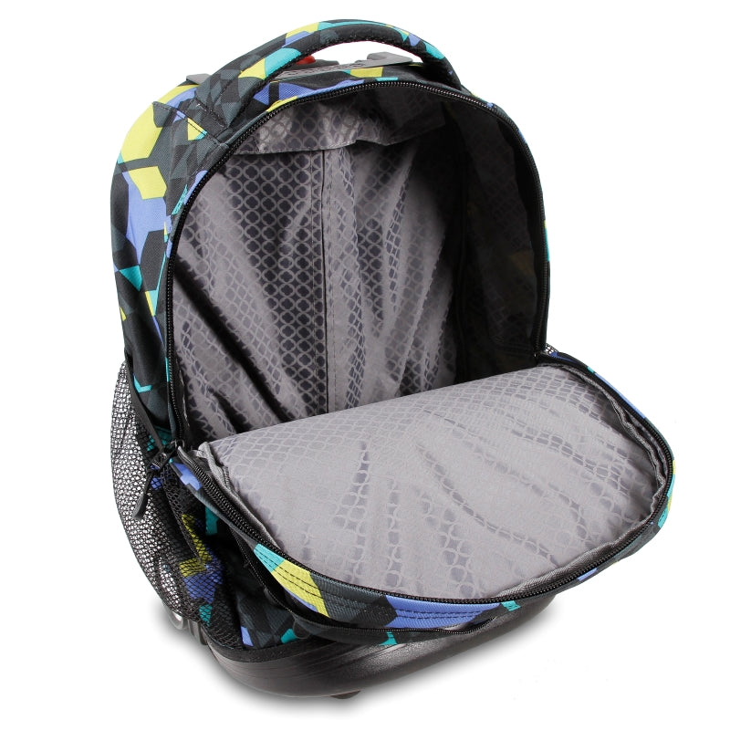 J World Sunrise Cubes 18" Rolling Backpack