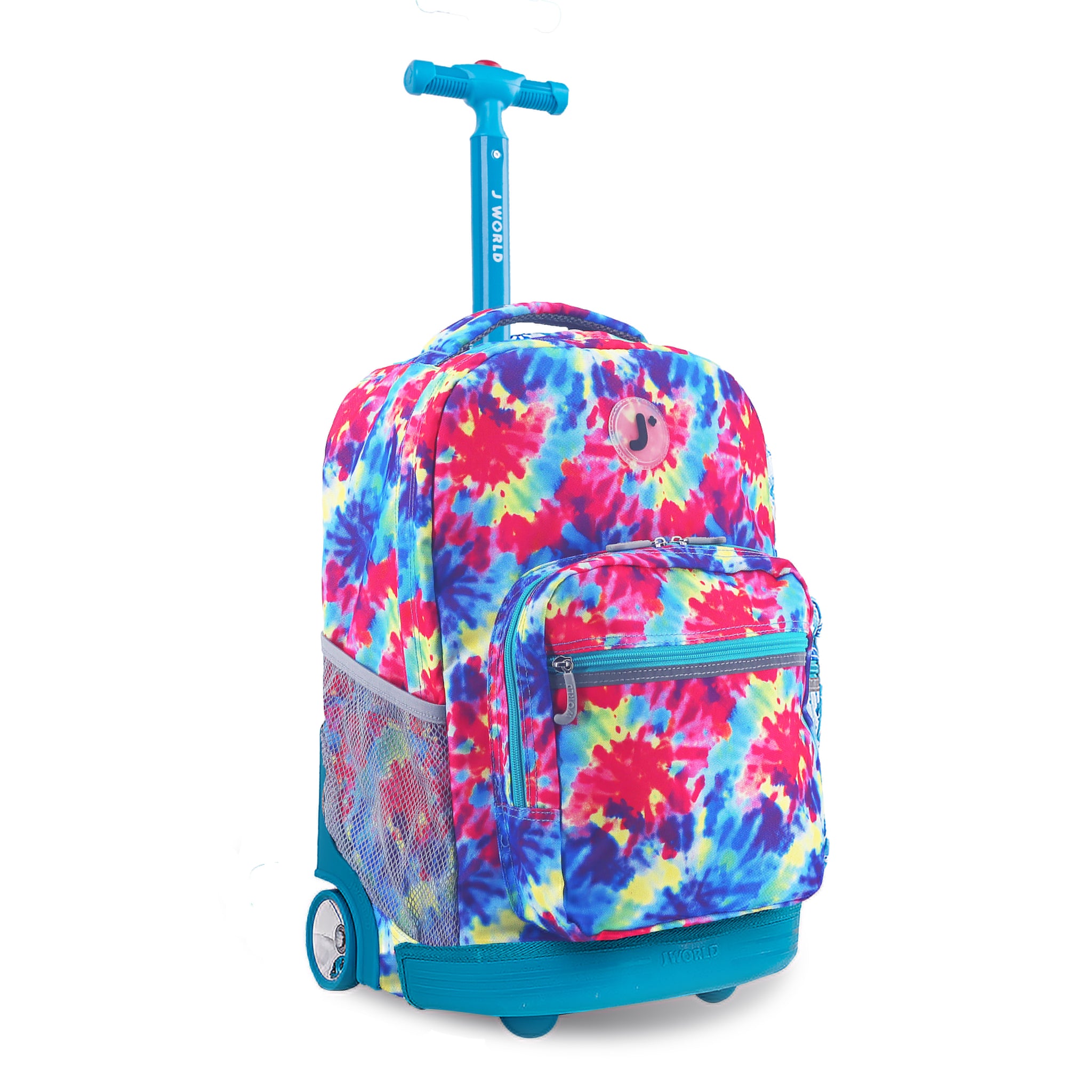 J World Sunrise Tie Dye 18" Rolling Backpack