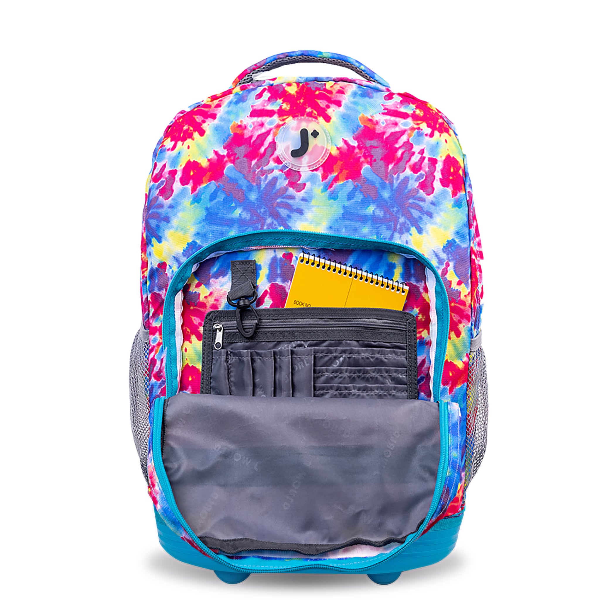 J World Sunrise Tie Dye 18" Rolling Backpack