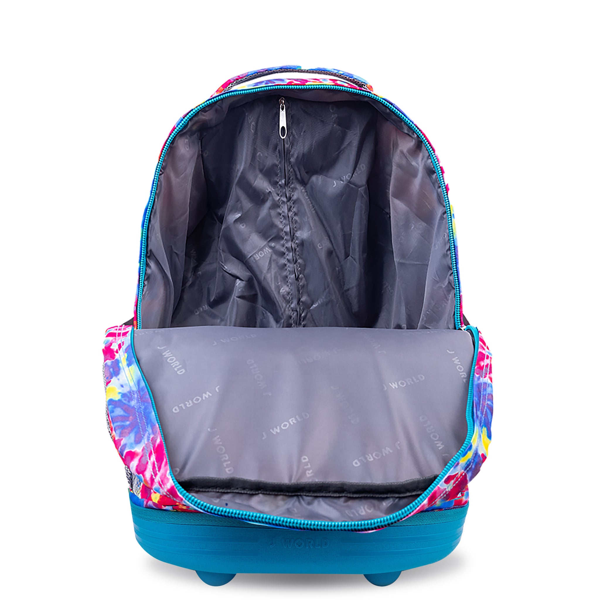 J World Sunrise Tie Dye 18" Rolling Backpack