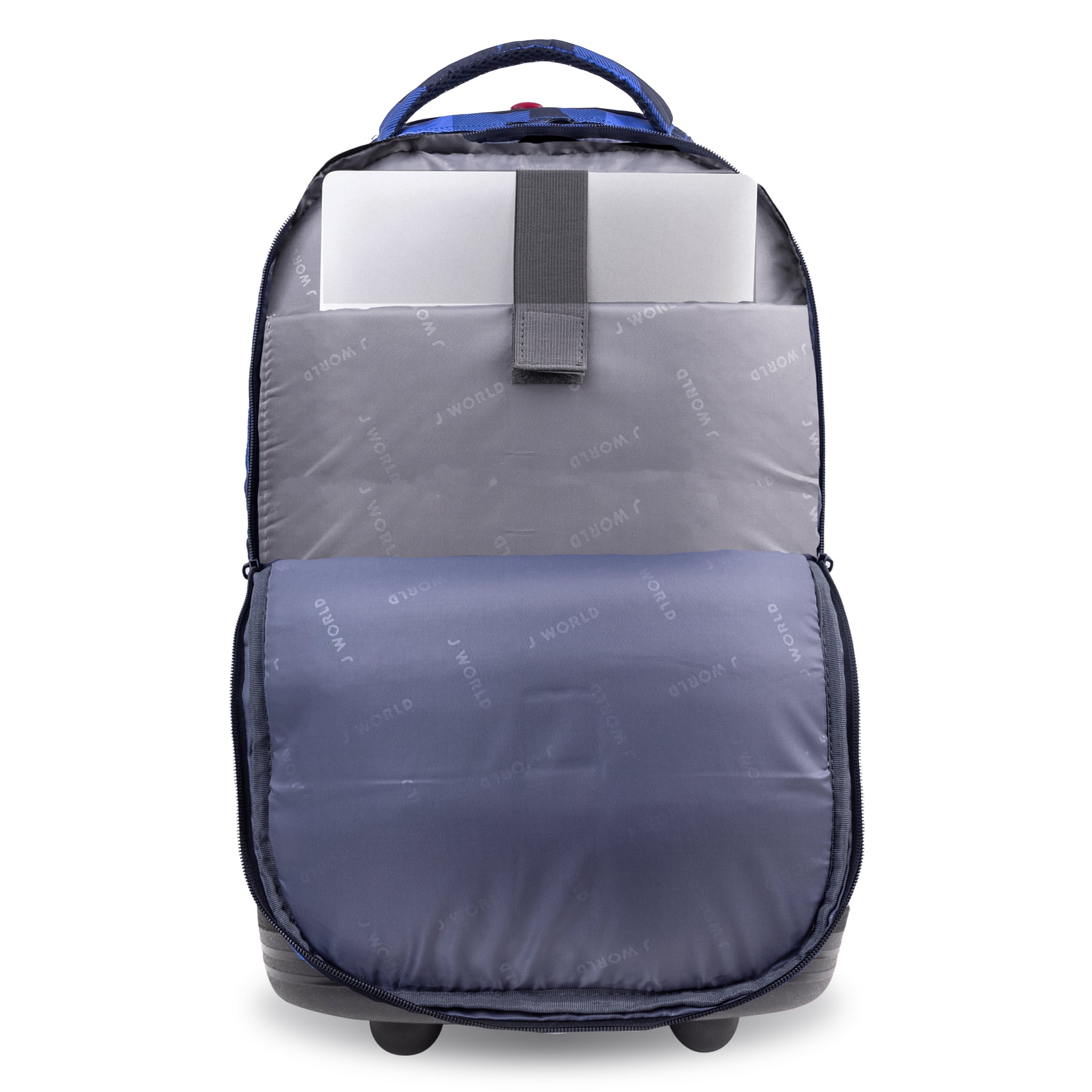 J World Sundance Block Navy 20" Rolling Backpack