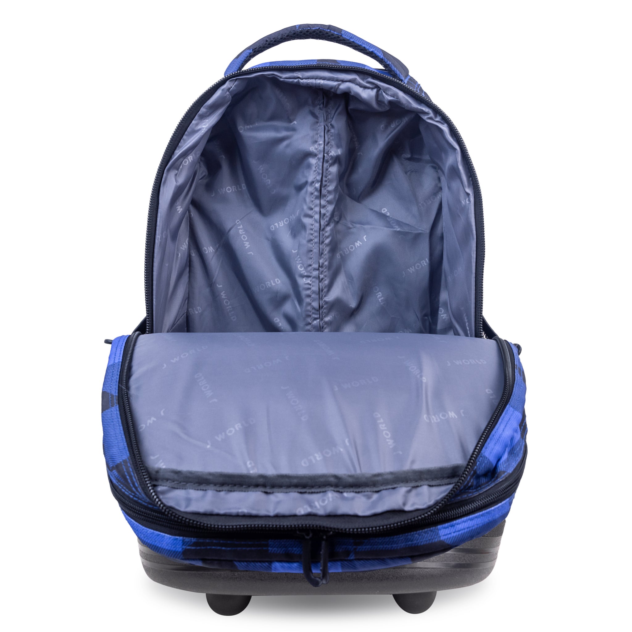 J World Sundance Block Navy 20" Rolling Backpack