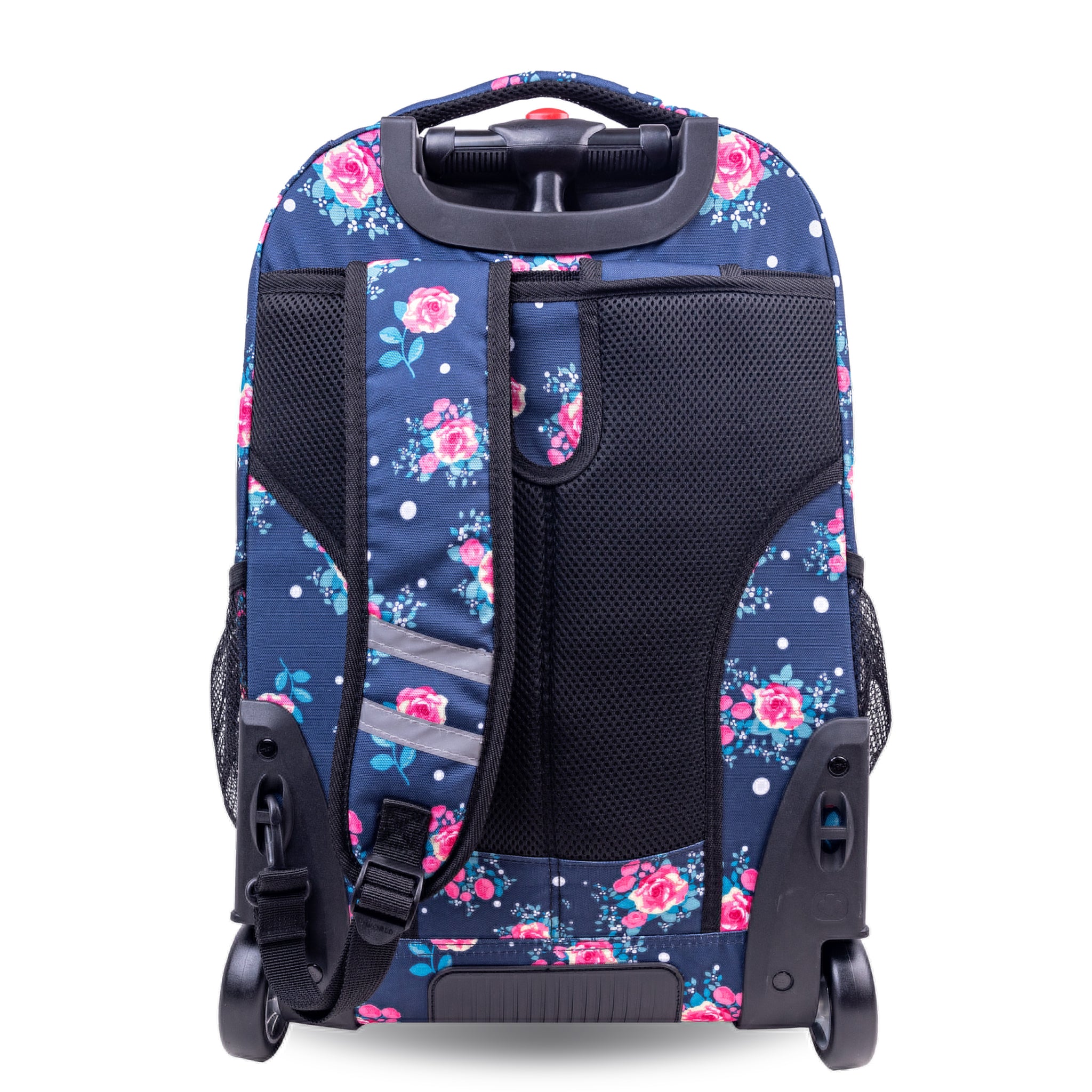 J World Sundance Navy Rose 20" Rolling Backpack