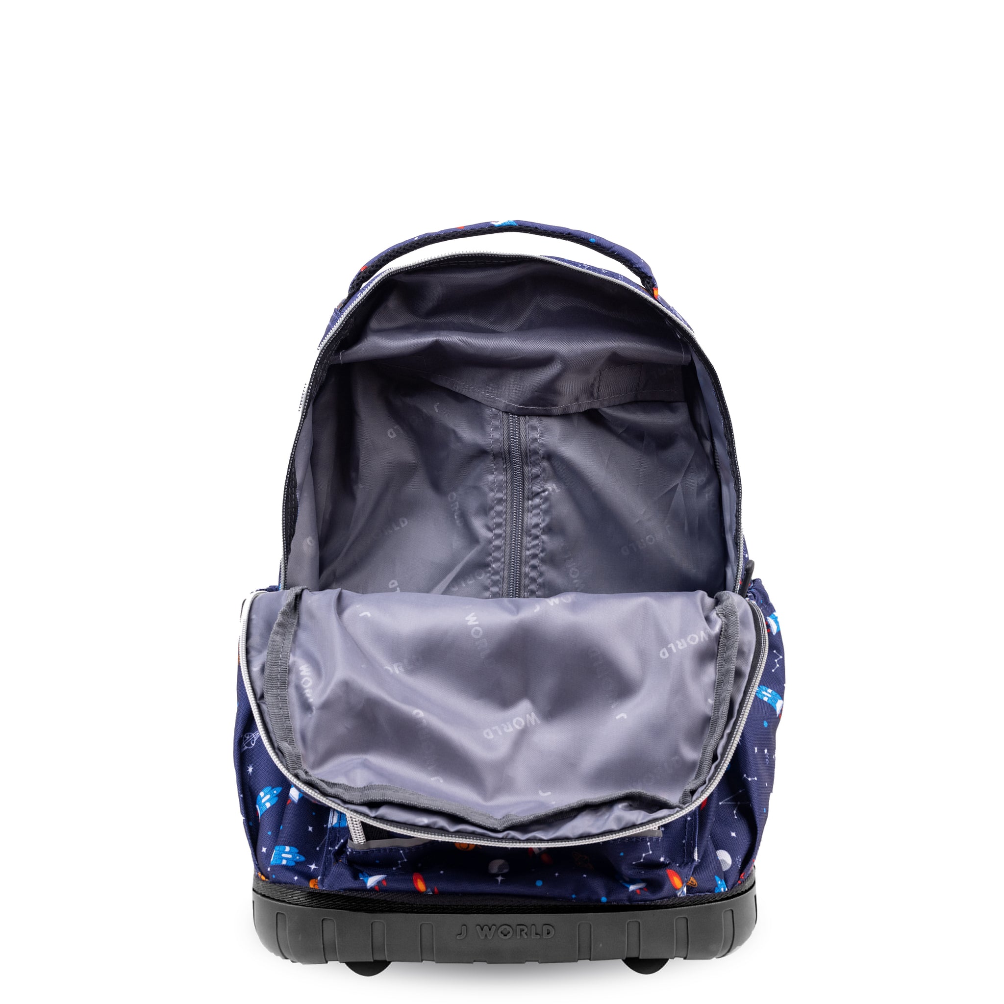 J World Lollipop Spaceship 16" Kids Rolling Backpack and Lunch Bag