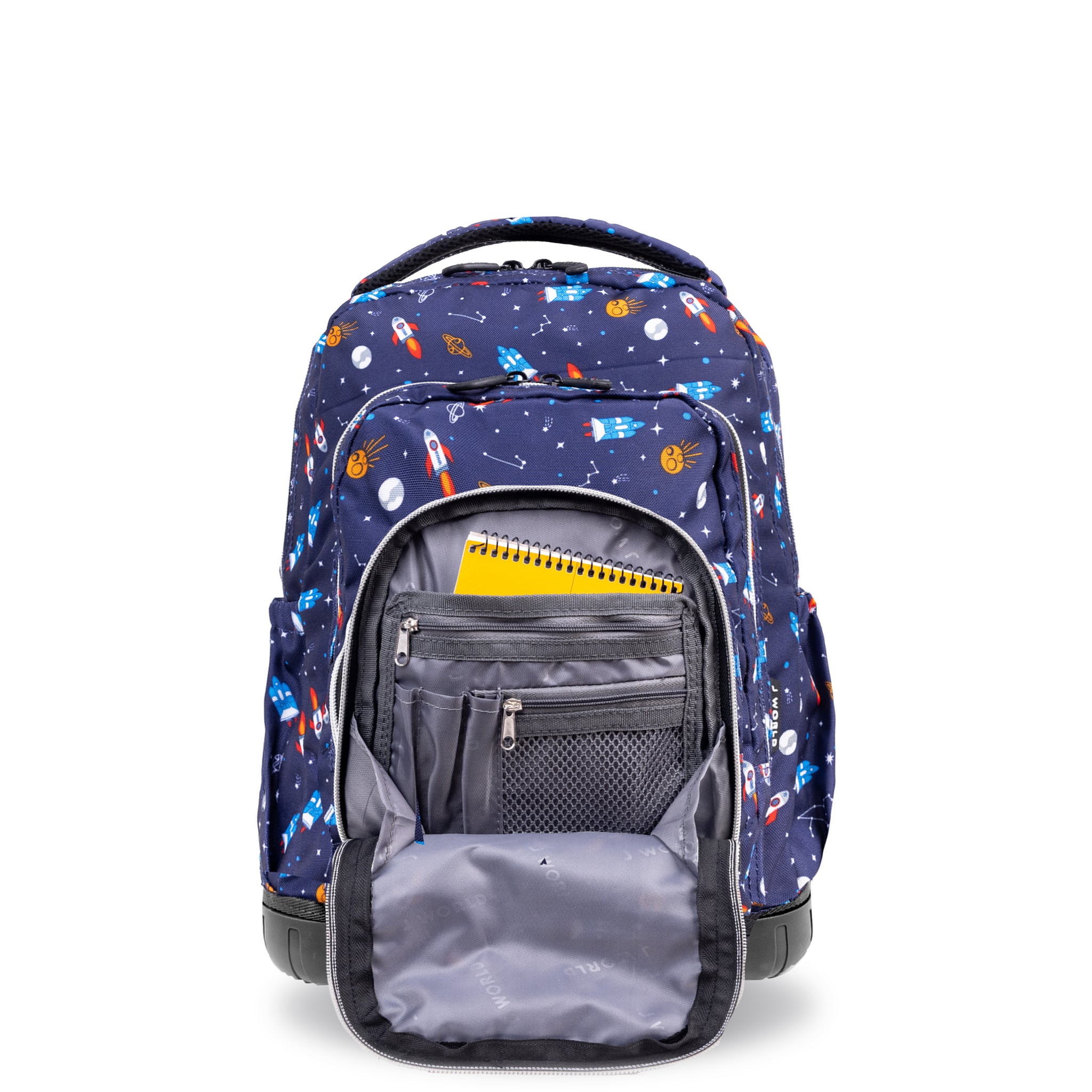 J World Lollipop Spaceship 16" Kids Rolling Backpack and Lunch Bag