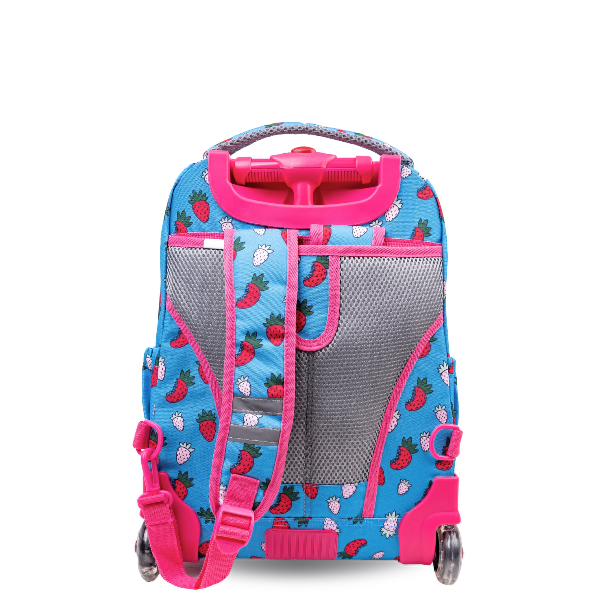 J World Lollipop Strawberry 16" Kids Rolling Backpack and Lunch Bag