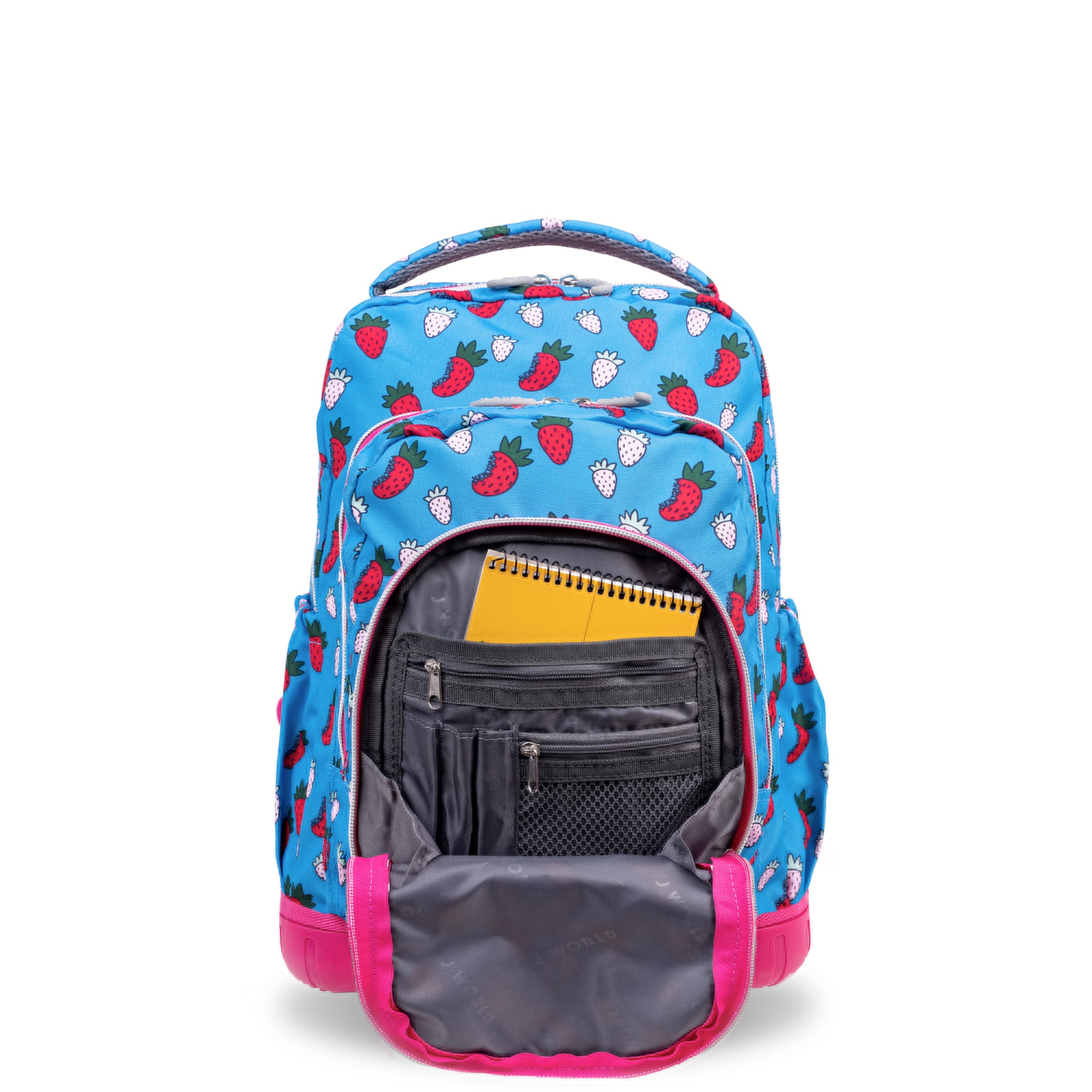 J World Lollipop Strawberry 16" Kids Rolling Backpack and Lunch Bag