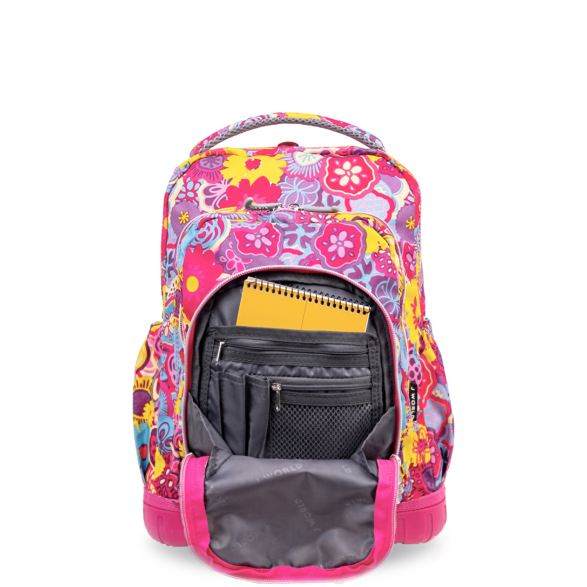 J World Lollipop Poppy Pansy 16" Kids Rolling Backpack and Lunch Bag