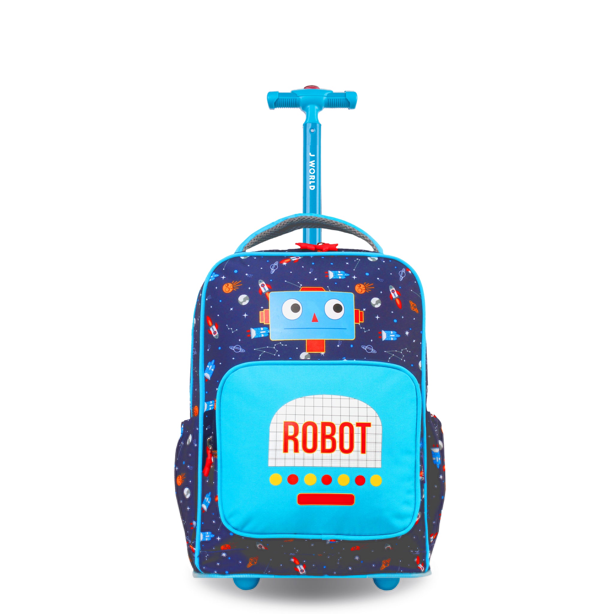 J World Sparkle Robot 15" Kids Rolling Backpack