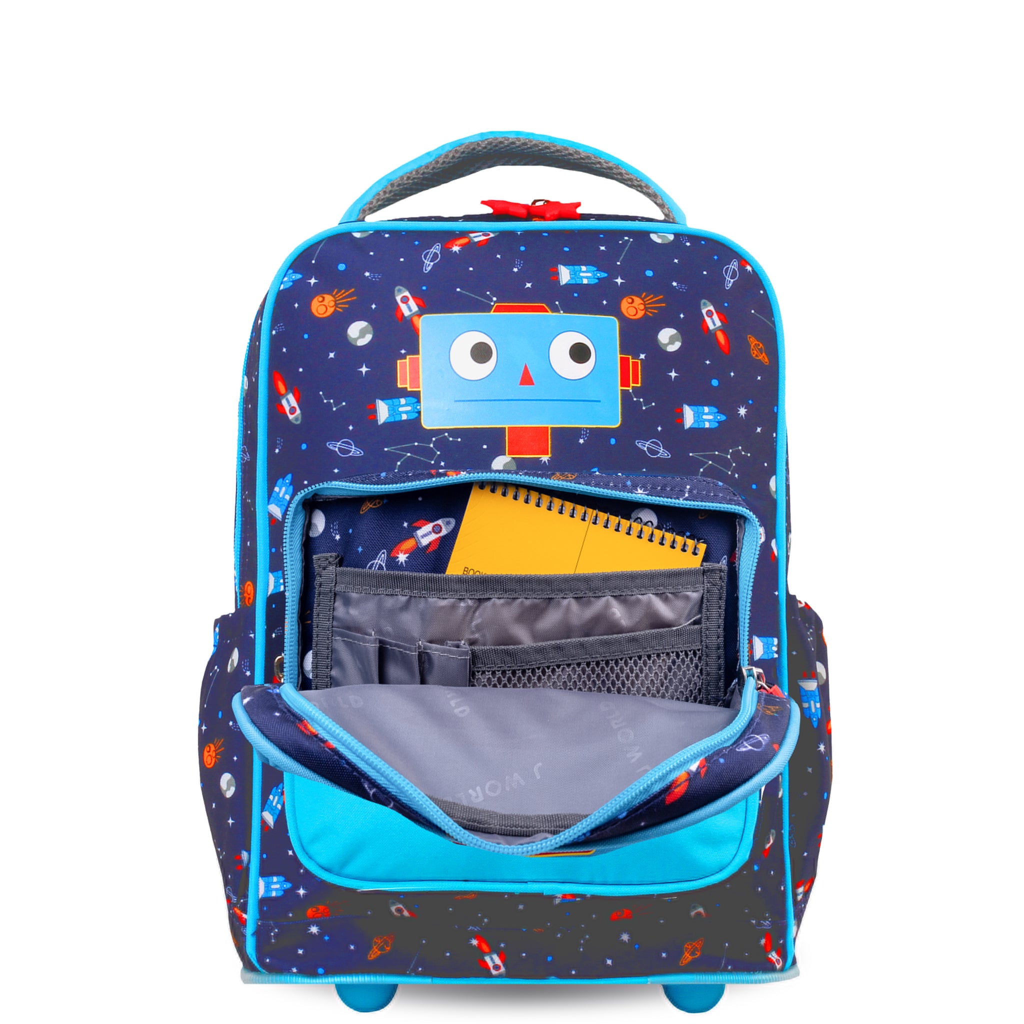 J World Sparkle Robot 15" Kids Rolling Backpack