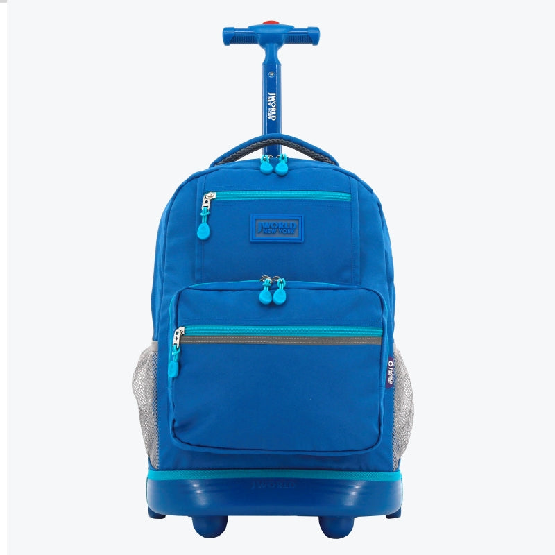 J World Sunlight Blue 18" Rolling Backpack