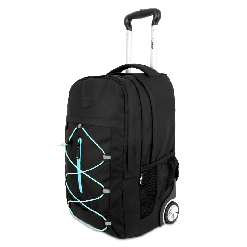 J World Lash Black/Blue 19" Rolling Laptop Backpack