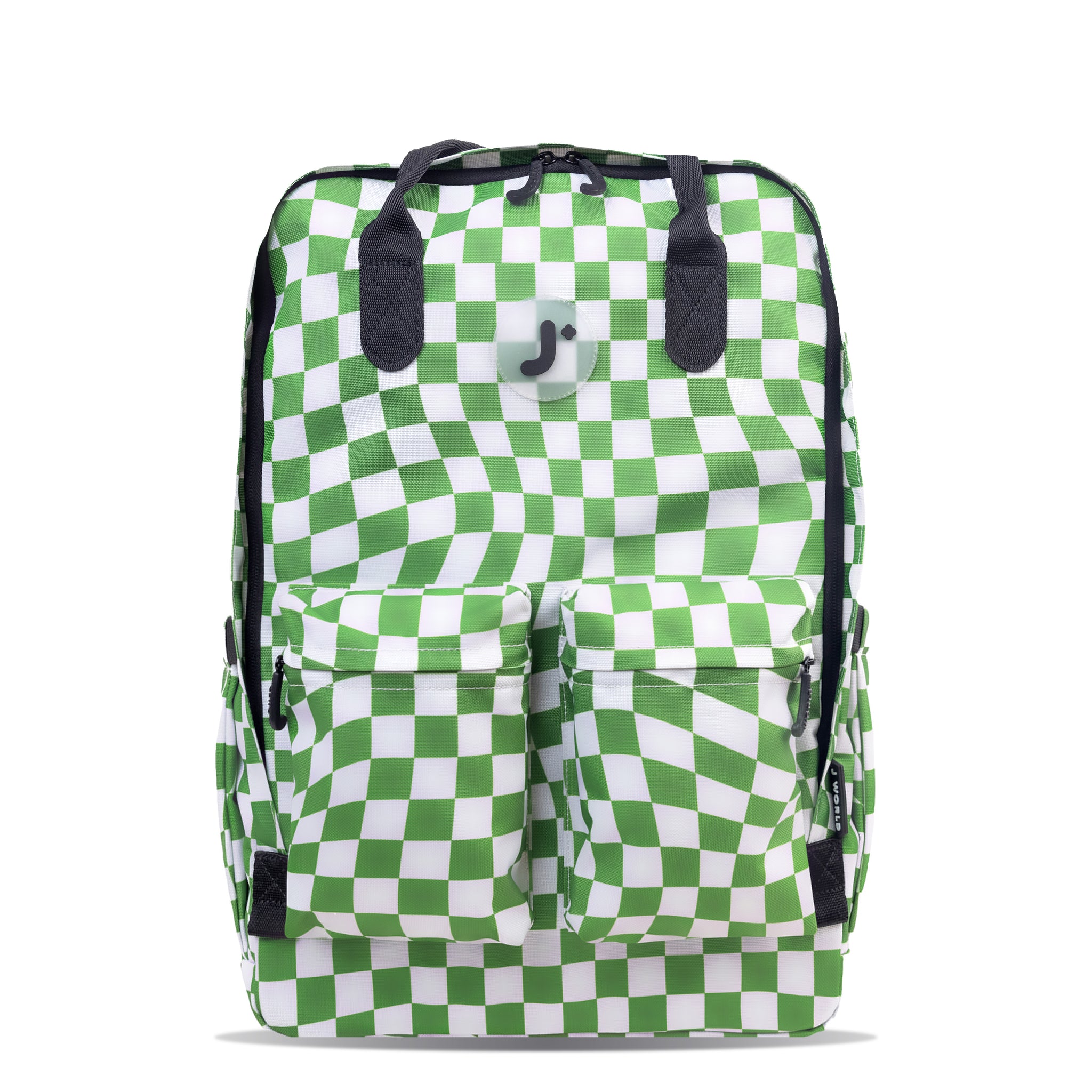 J World Timo Matcha Checkers Multi-Functional Laptop Backpack