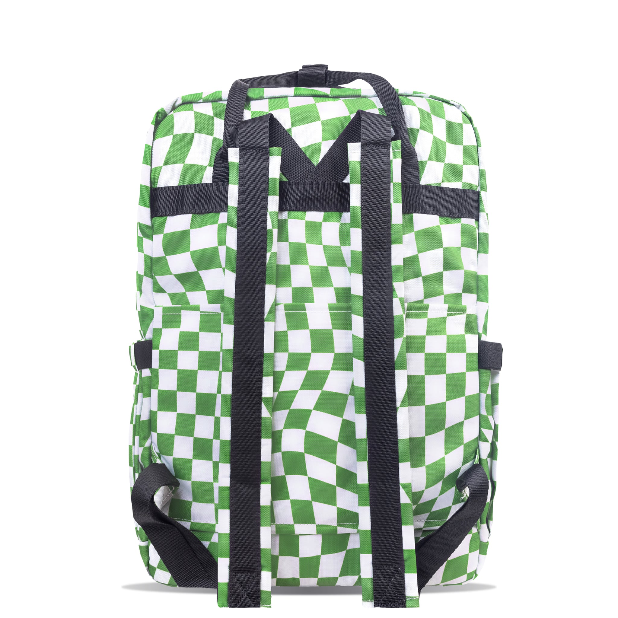 J World Timo Matcha Checkers Multi-Functional Laptop Backpack