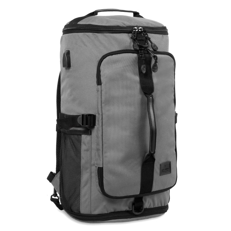 J World Dylan Grey 19" 2-Way Duffel Backpack