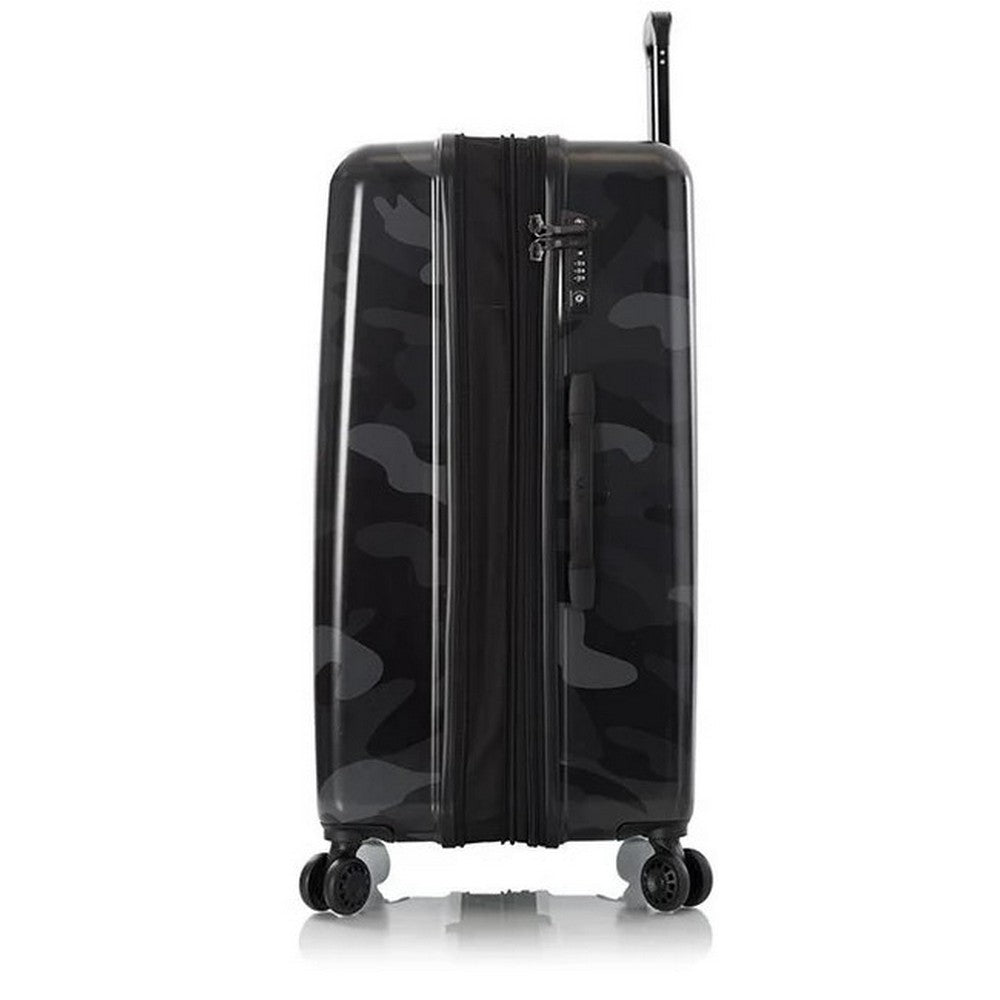 Heys Black Camo 3 Piece Hardside Spinner Luggage Set