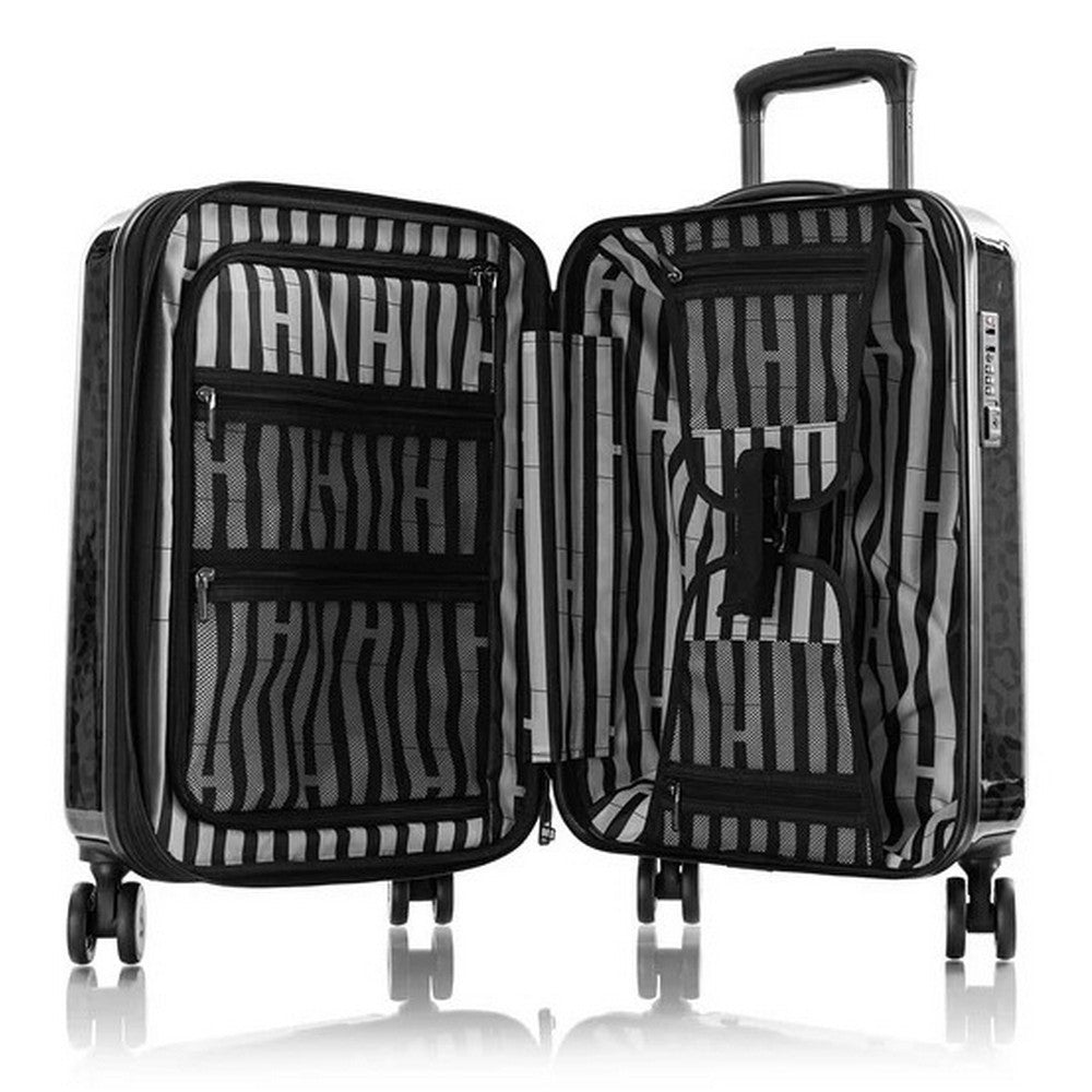 Heys Black Leopard 21" Carry-On Hardside Spinner Suitcase