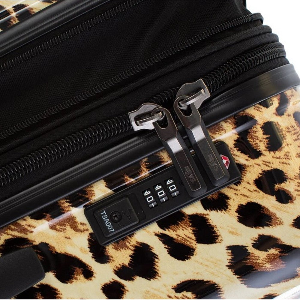 Heys Brown Leopard 2 Piece (21”/30”) Hardside Spinner Luggage Set