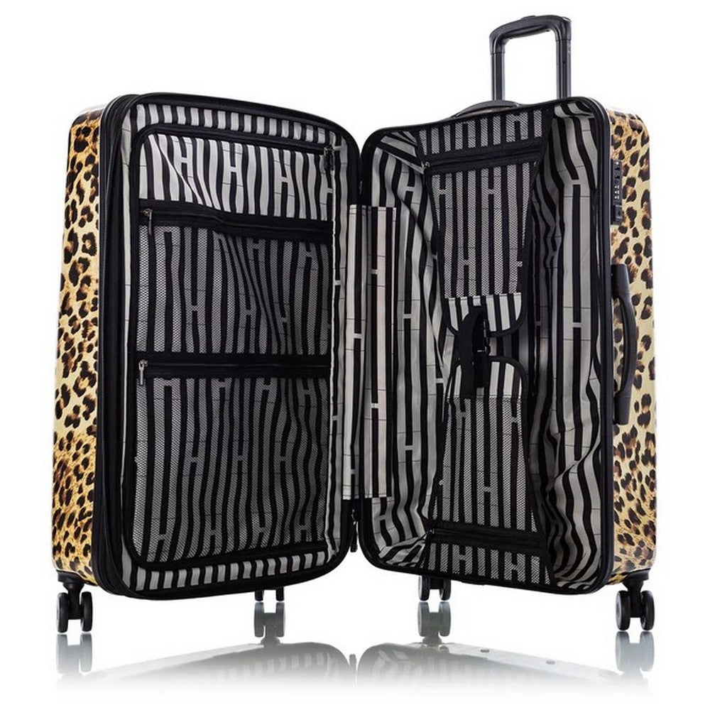 Heys Brown Leopard 2 Piece (21”/30”) Hardside Spinner Luggage Set