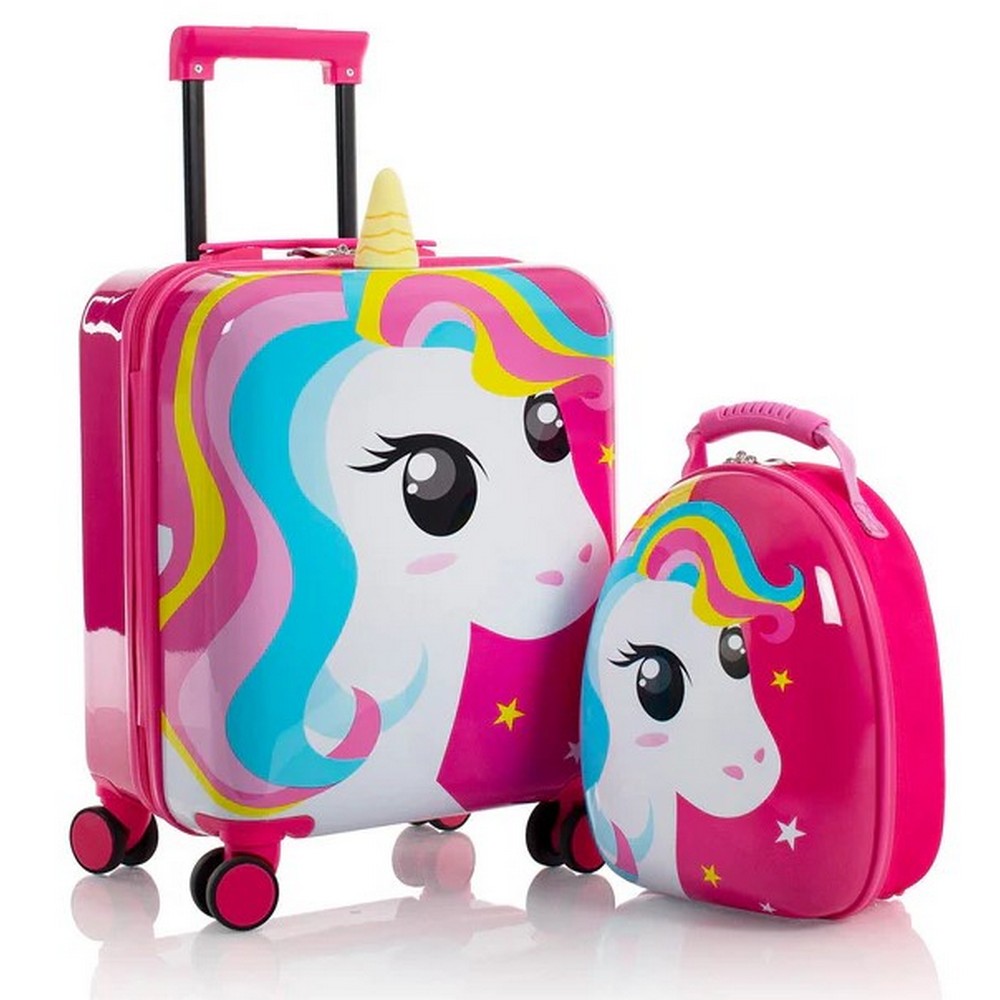 Heys Super Tots Unicorn 18" Hardside Carry-On Spinner Suitcase With Backpack