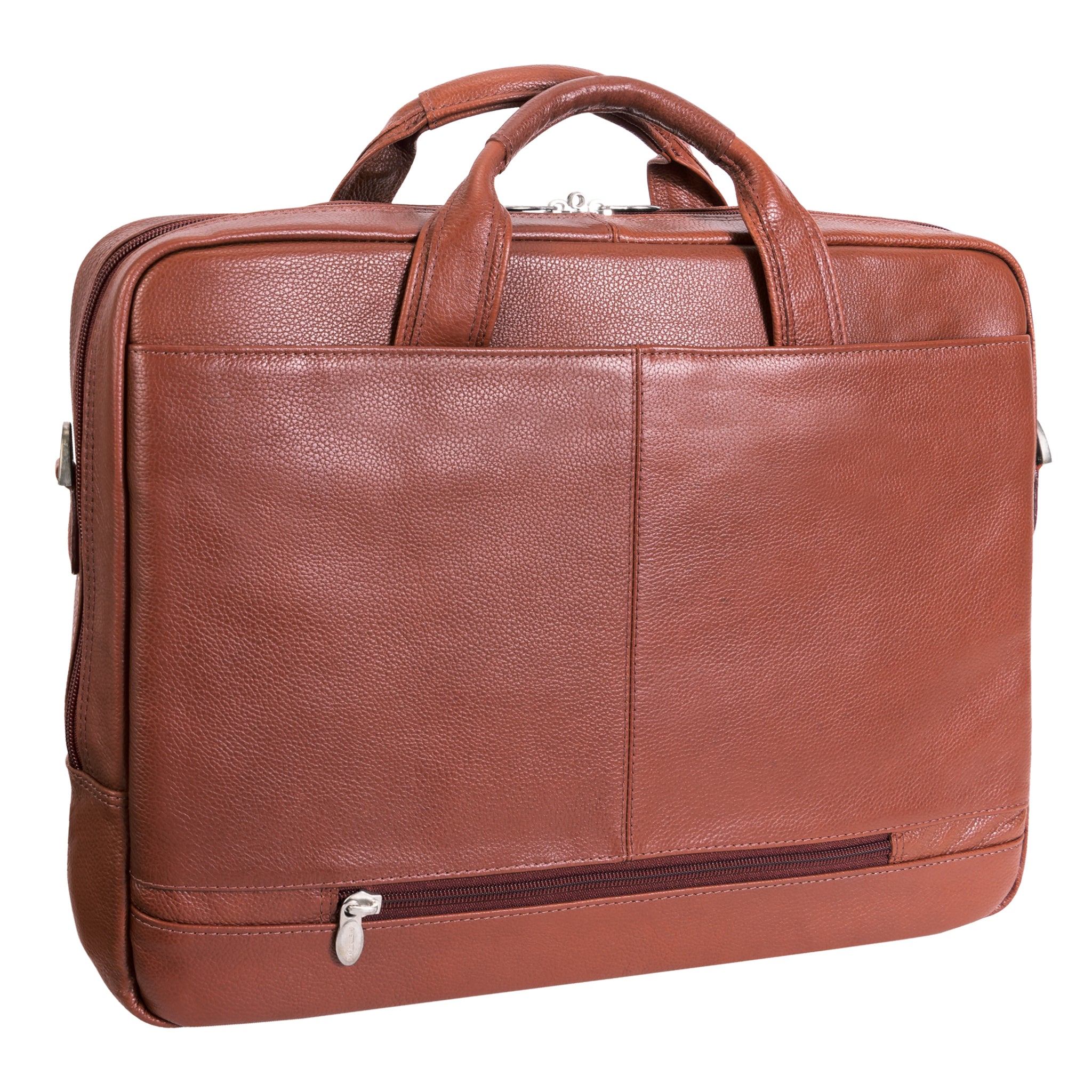 McKlein BRIDGEPORT 17" Large Leather Laptop & Tablet Briefcase