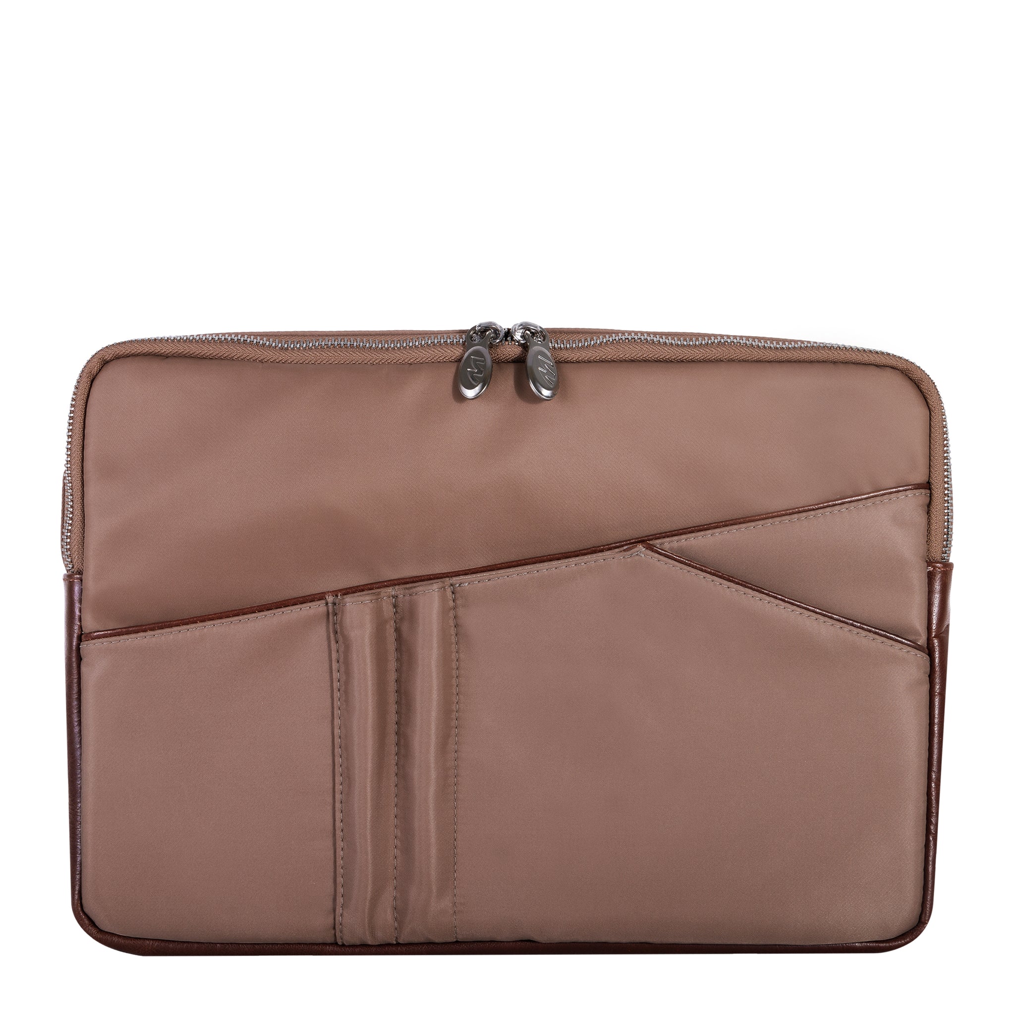 McKlein CRESCENT 14" Nylon Laptop Sleeve with Leather Trim