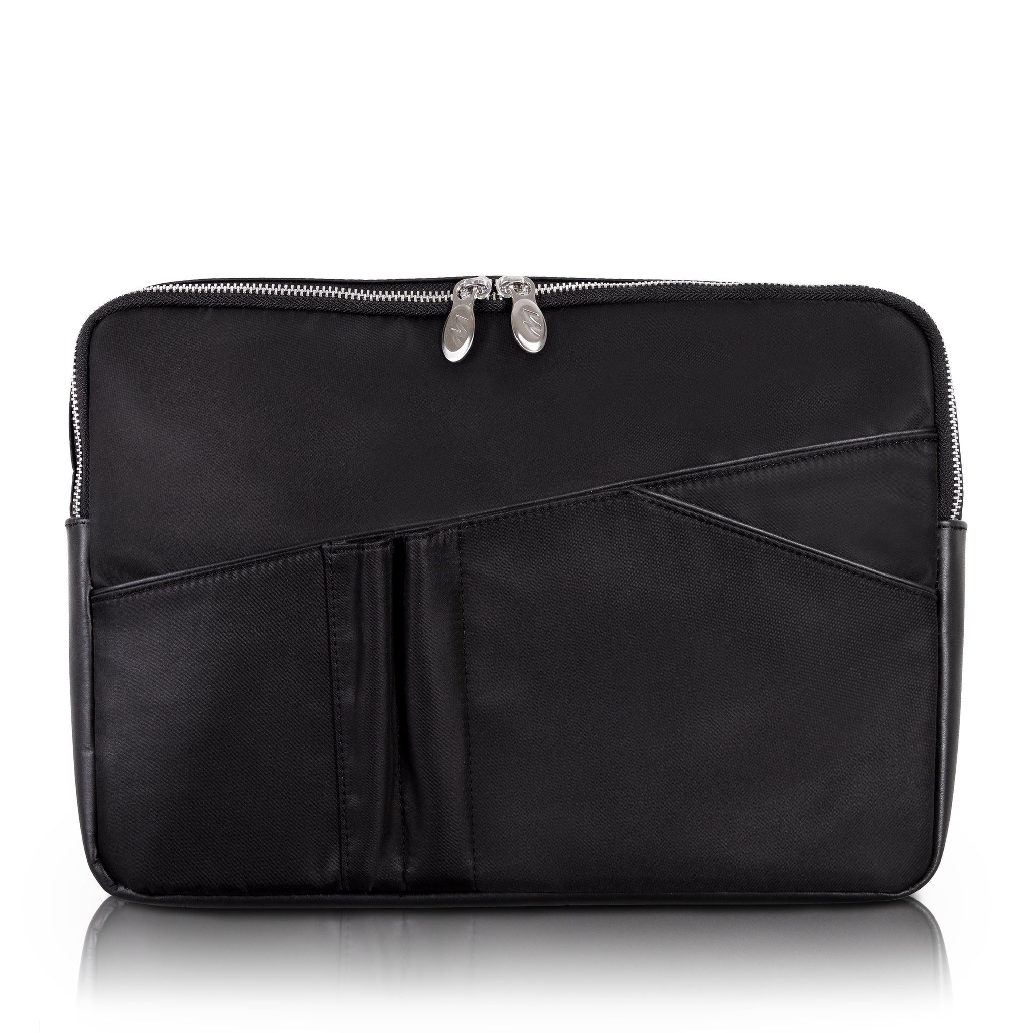 McKlein CRESCENT 14" Nylon Laptop Sleeve with Leather Trim