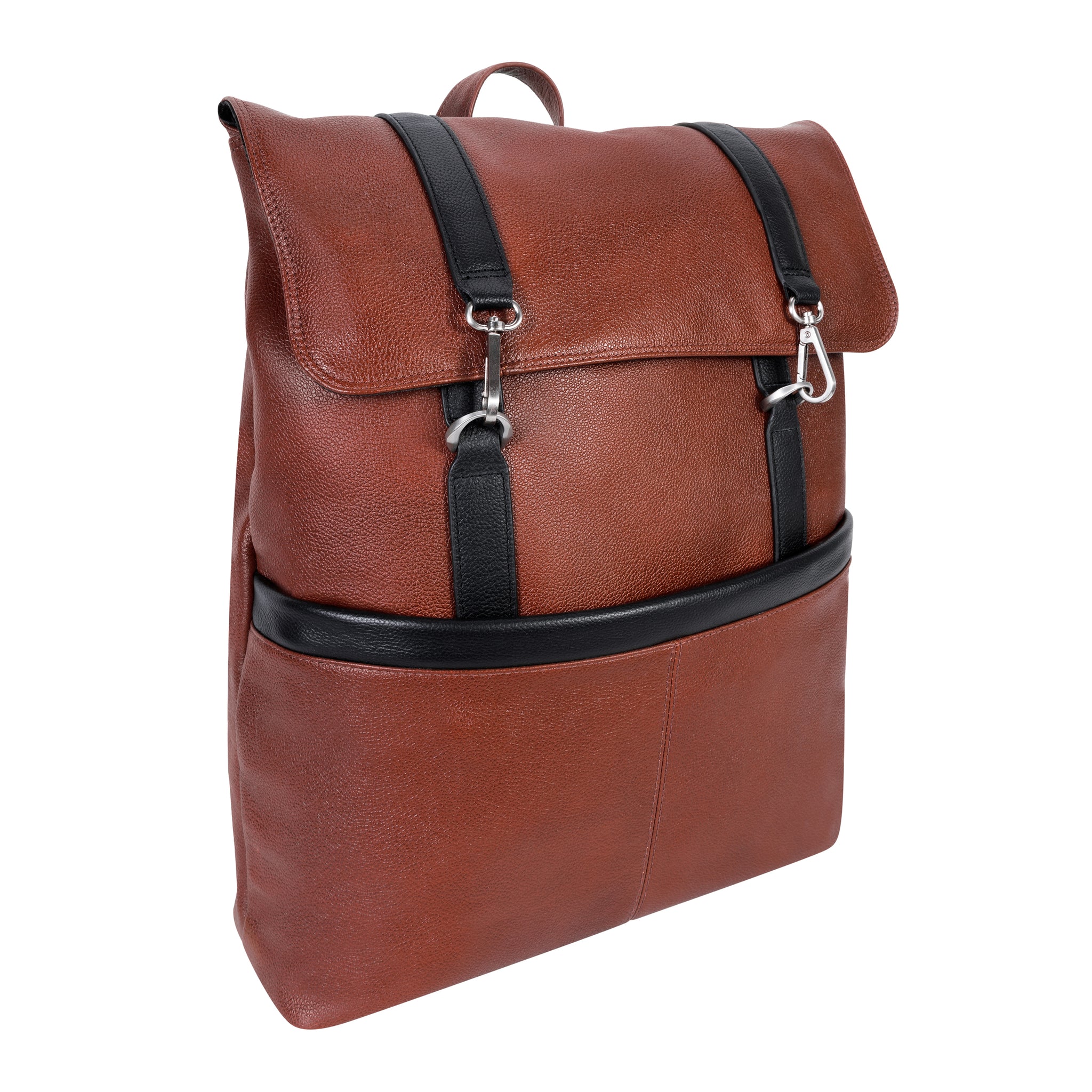 McKlein ELEMENT 17" Leather, Two-Tone, Flap-Over, Laptop & Tablet Backpack