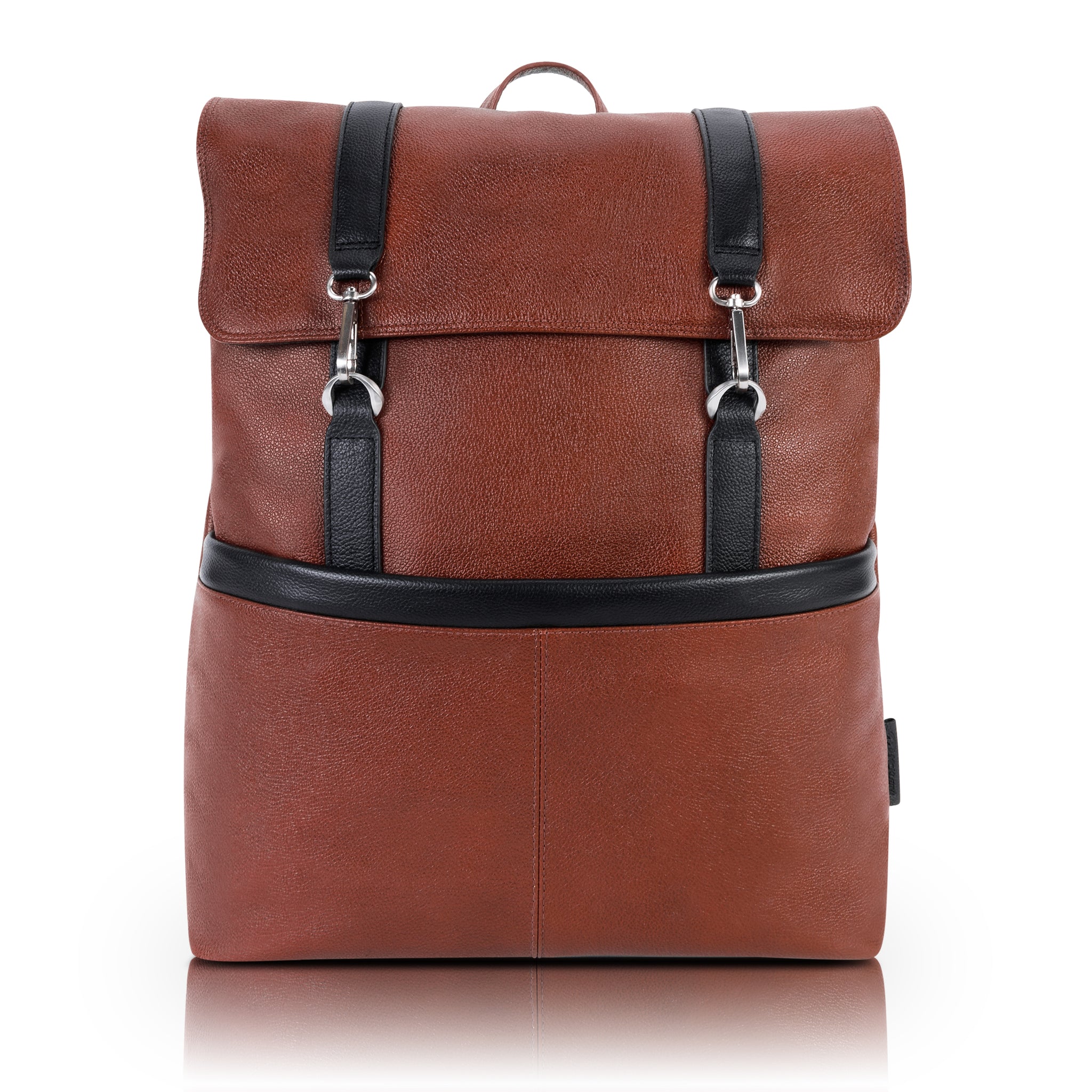 McKlein ELEMENT 17" Leather, Two-Tone, Flap-Over, Laptop & Tablet Backpack