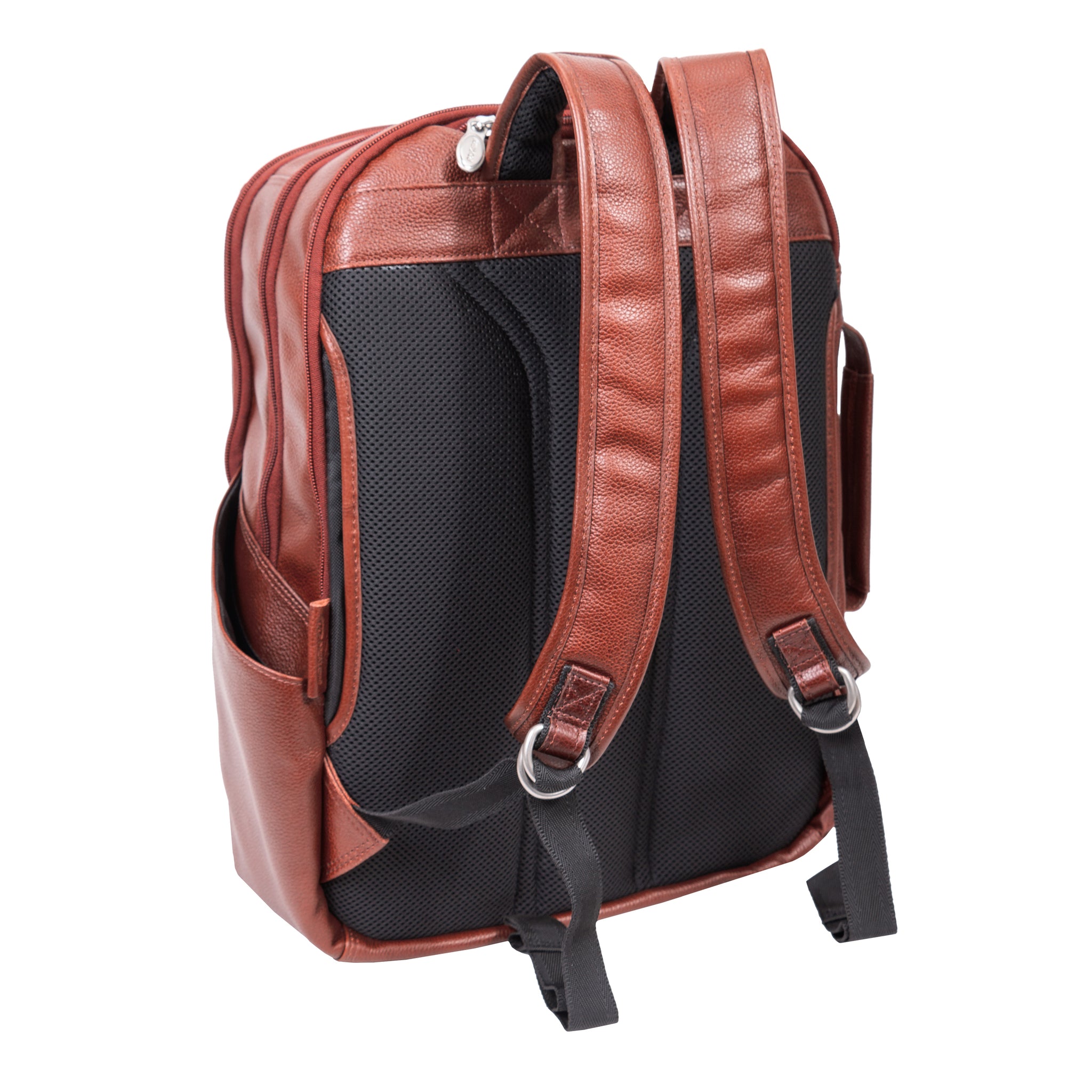 McKlein ENGLEWOOD 17" Leather, Triple Compartment, Carry-All, Laptop & Tablet Weekend Backpack