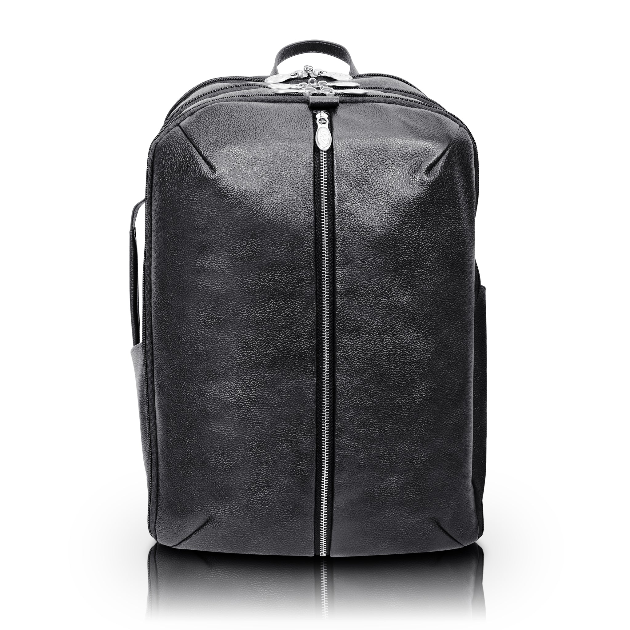 McKlein ENGLEWOOD 17" Leather, Triple Compartment, Carry-All, Laptop & Tablet Weekend Backpack