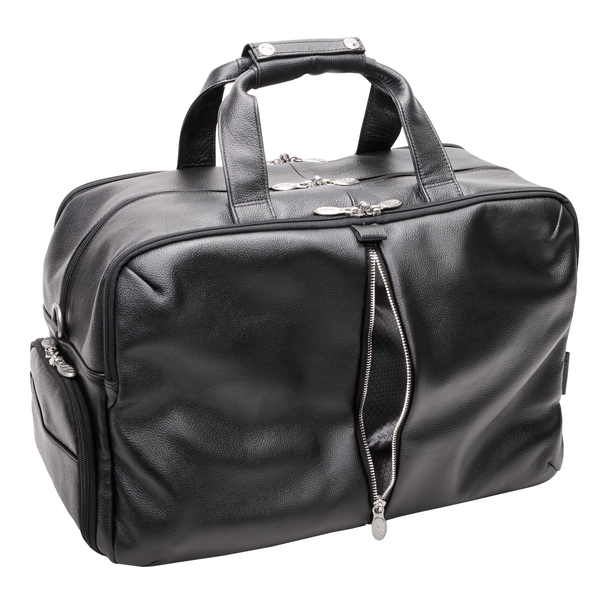 McKlein AVONDALE 19" Leather Triple Compartment Laptop Duffel Bag